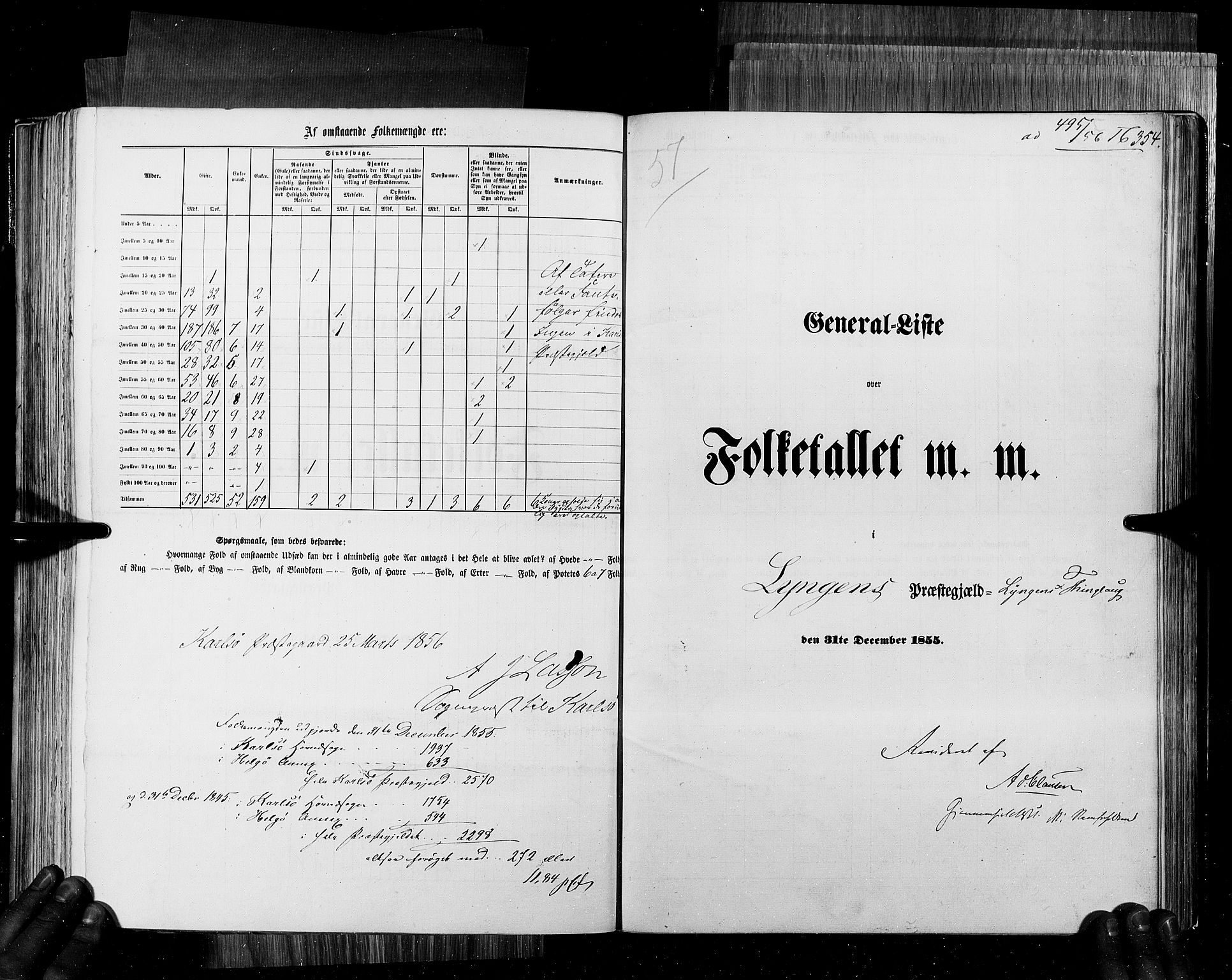 RA, Census 1855, vol. 6B: Nordland amt og Finnmarken amt, 1855, p. 354