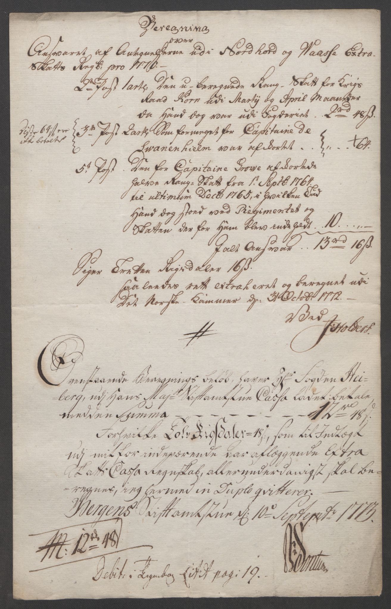 Rentekammeret inntil 1814, Reviderte regnskaper, Fogderegnskap, RA/EA-4092/R51/L3303: Ekstraskatten Nordhordland og Voss, 1762-1772, p. 706