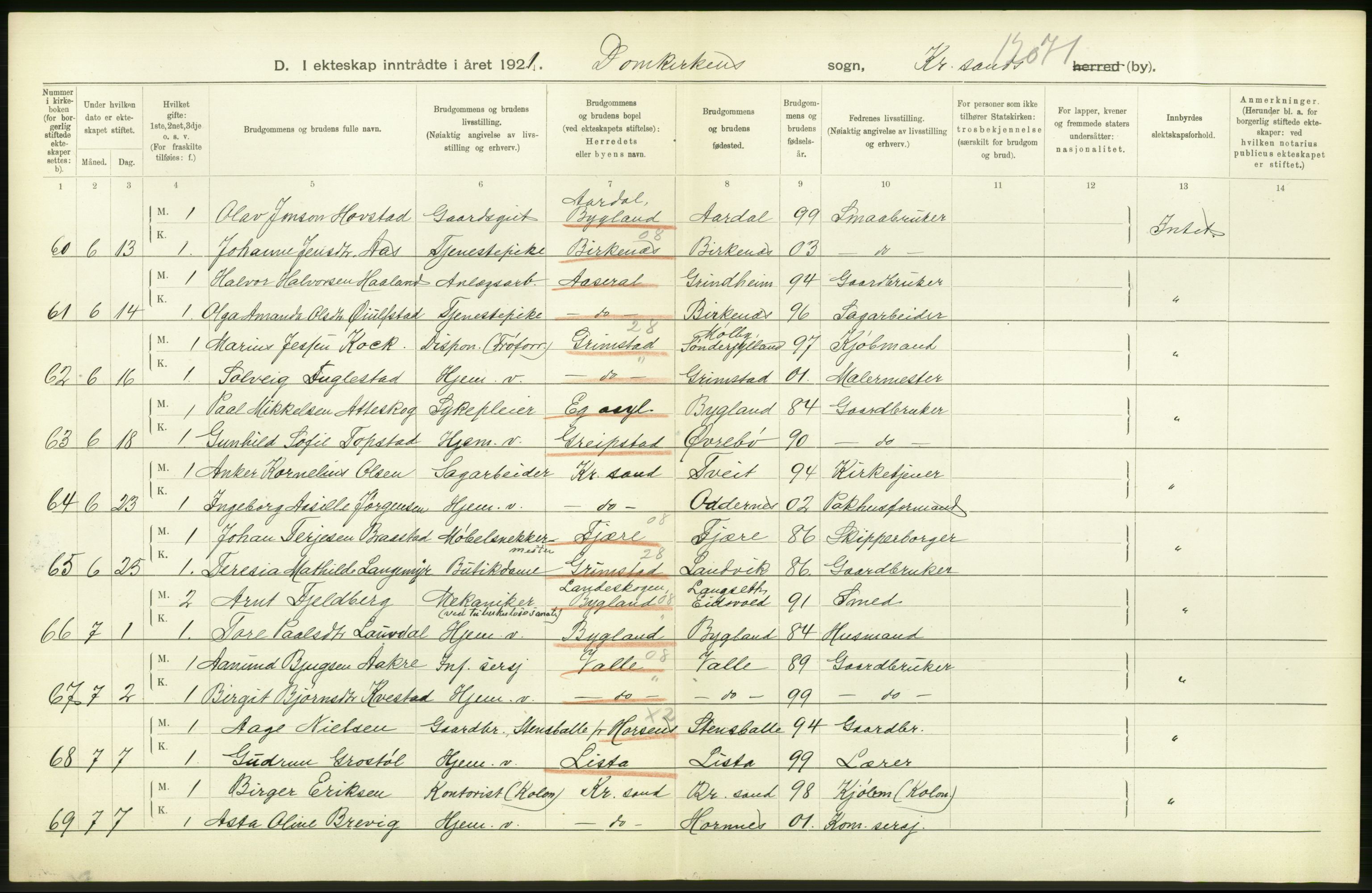 Statistisk sentralbyrå, Sosiodemografiske emner, Befolkning, RA/S-2228/D/Df/Dfc/Dfca/L0026: Vest-Agder fylke: Levendefødte menn og kvinner. Bygder og byer., 1921, p. 576