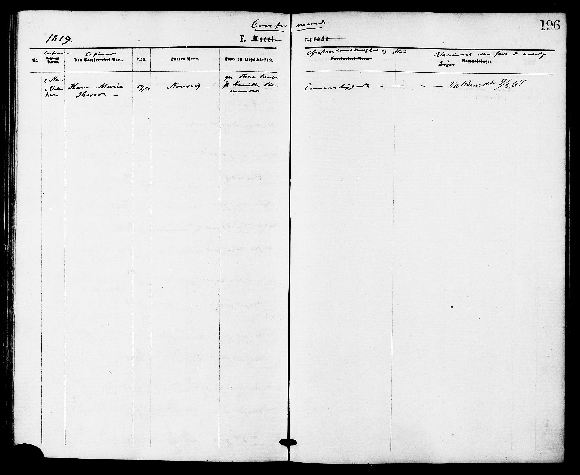 Ministerialprotokoller, klokkerbøker og fødselsregistre - Møre og Romsdal, AV/SAT-A-1454/524/L0355: Parish register (official) no. 524A07, 1864-1879, p. 196