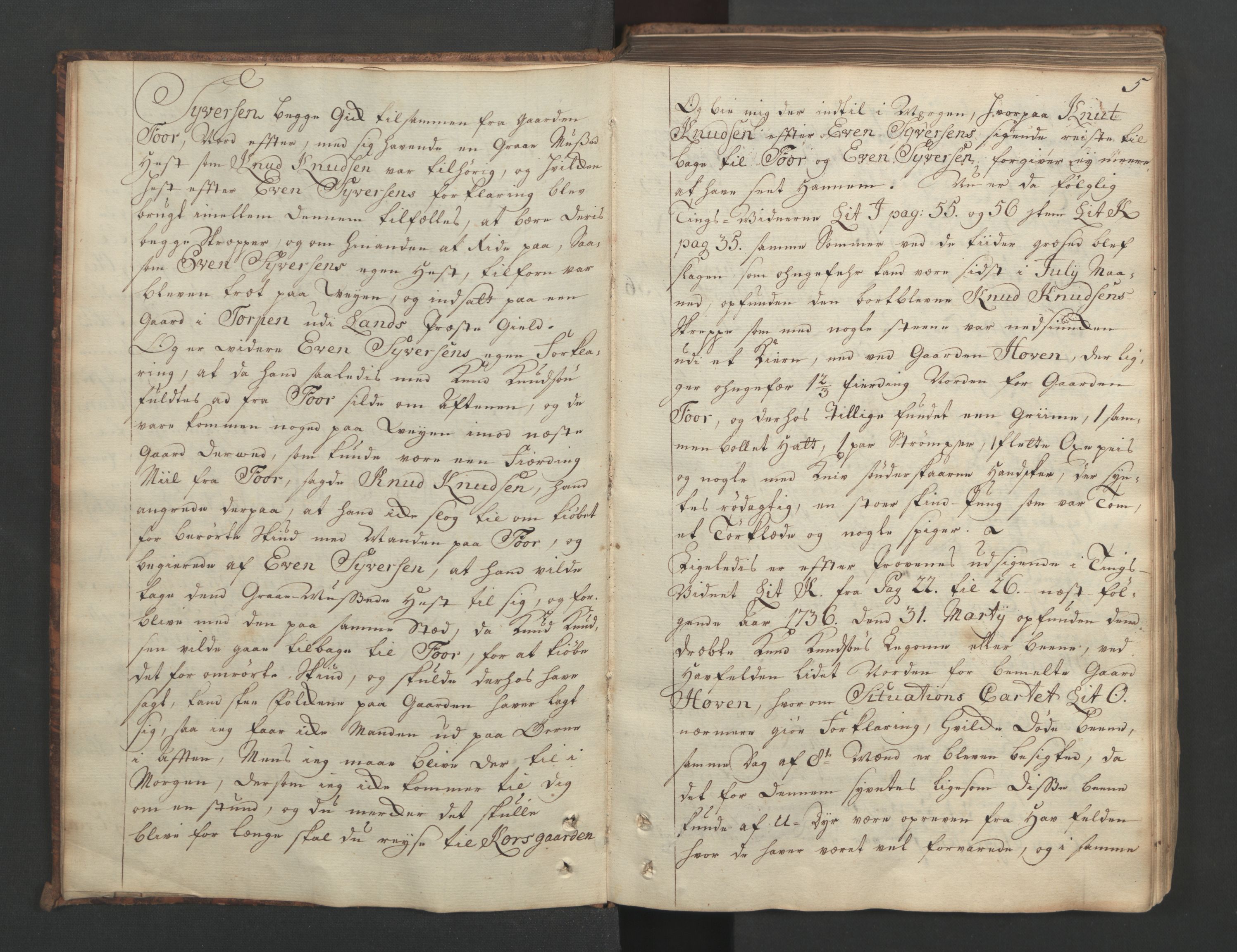 Forsvaret, Generalauditøren, AV/RA-RAFA-1772/F/Fg/Fga/L0009: Justitsprotokoller, 1738-1739, p. 4b-5a