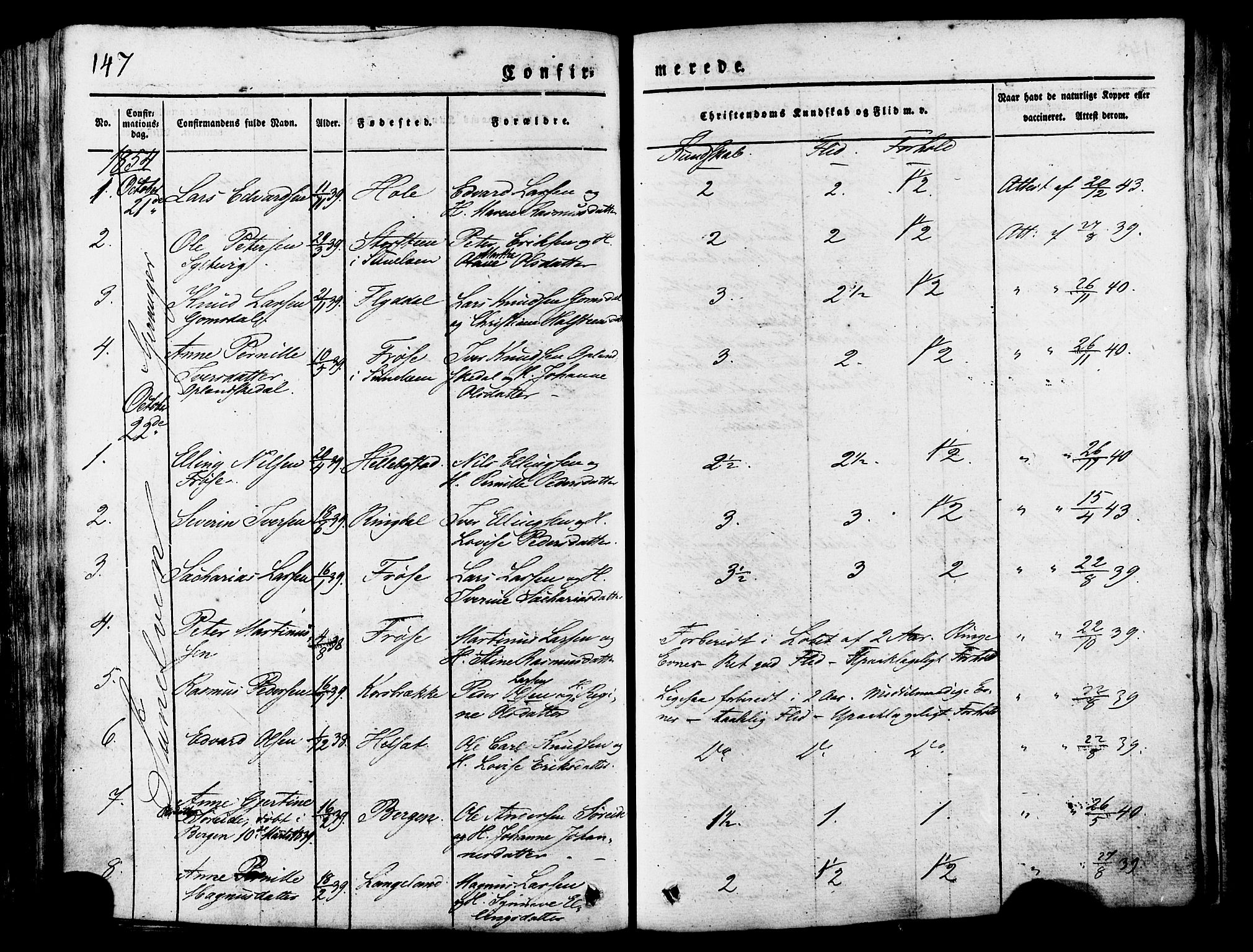 Ministerialprotokoller, klokkerbøker og fødselsregistre - Møre og Romsdal, AV/SAT-A-1454/517/L0221: Parish register (official) no. 517A01, 1827-1858, p. 147