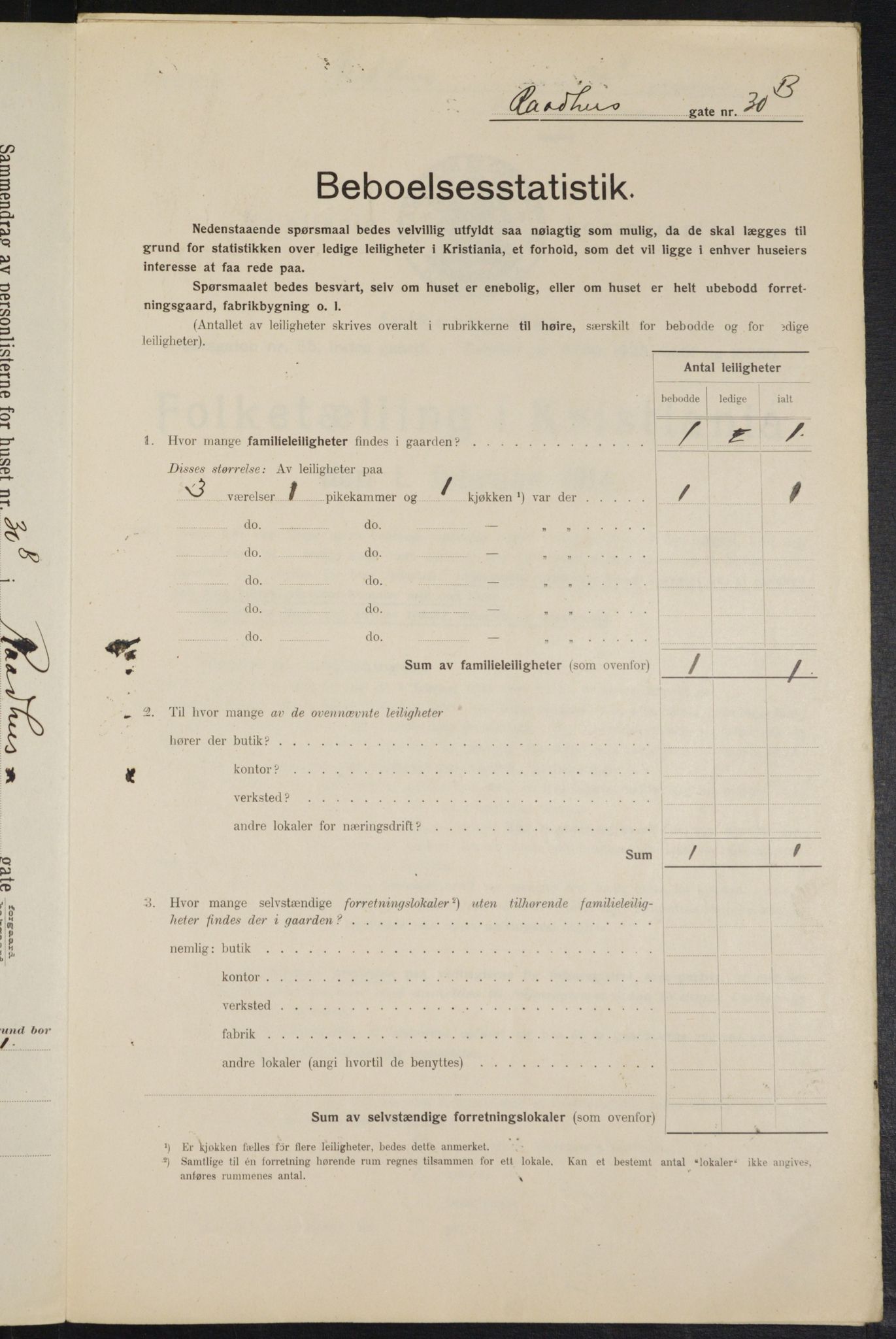 OBA, Municipal Census 1914 for Kristiania, 1914, p. 86255