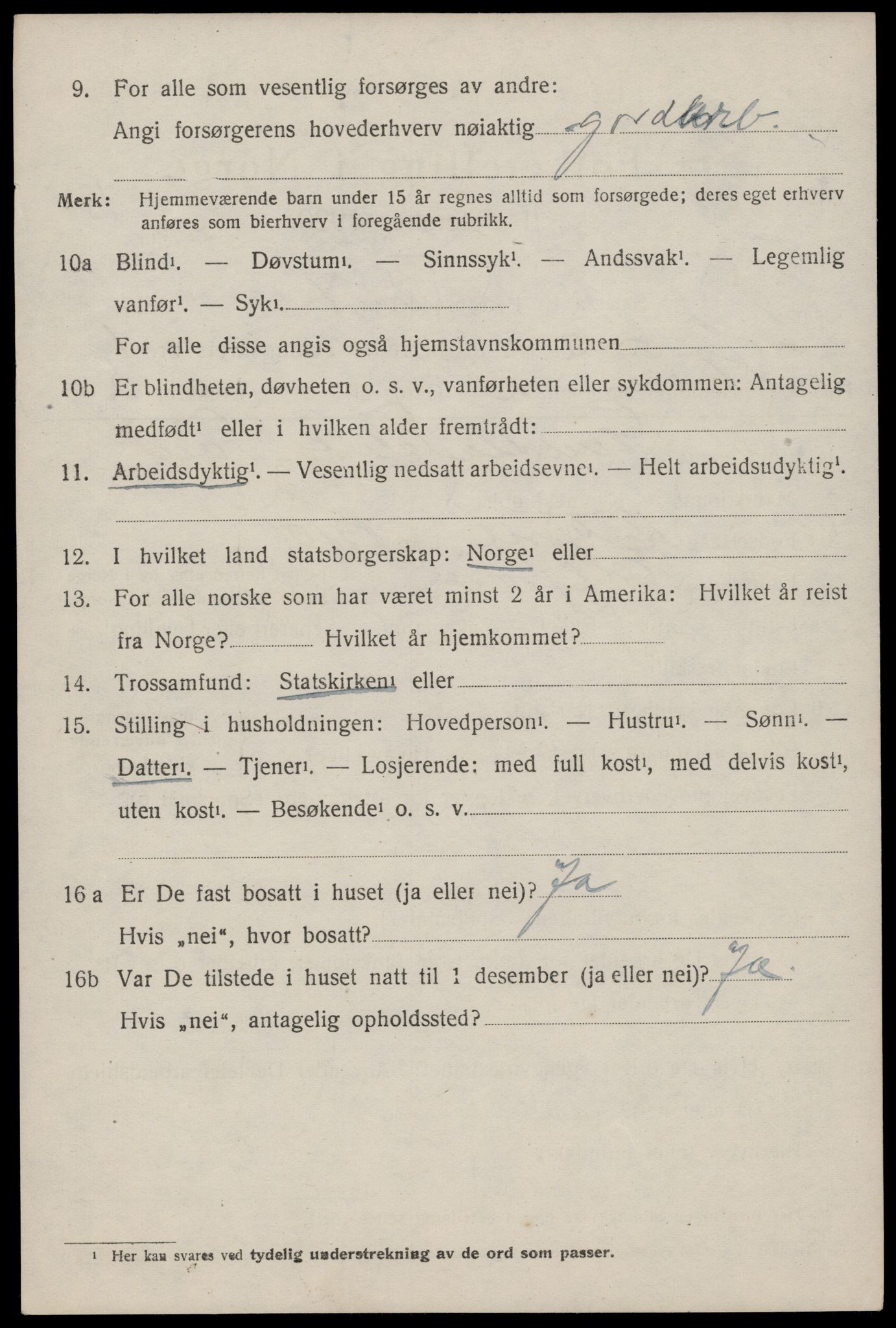 SAST, 1920 census for Erfjord, 1920, p. 290