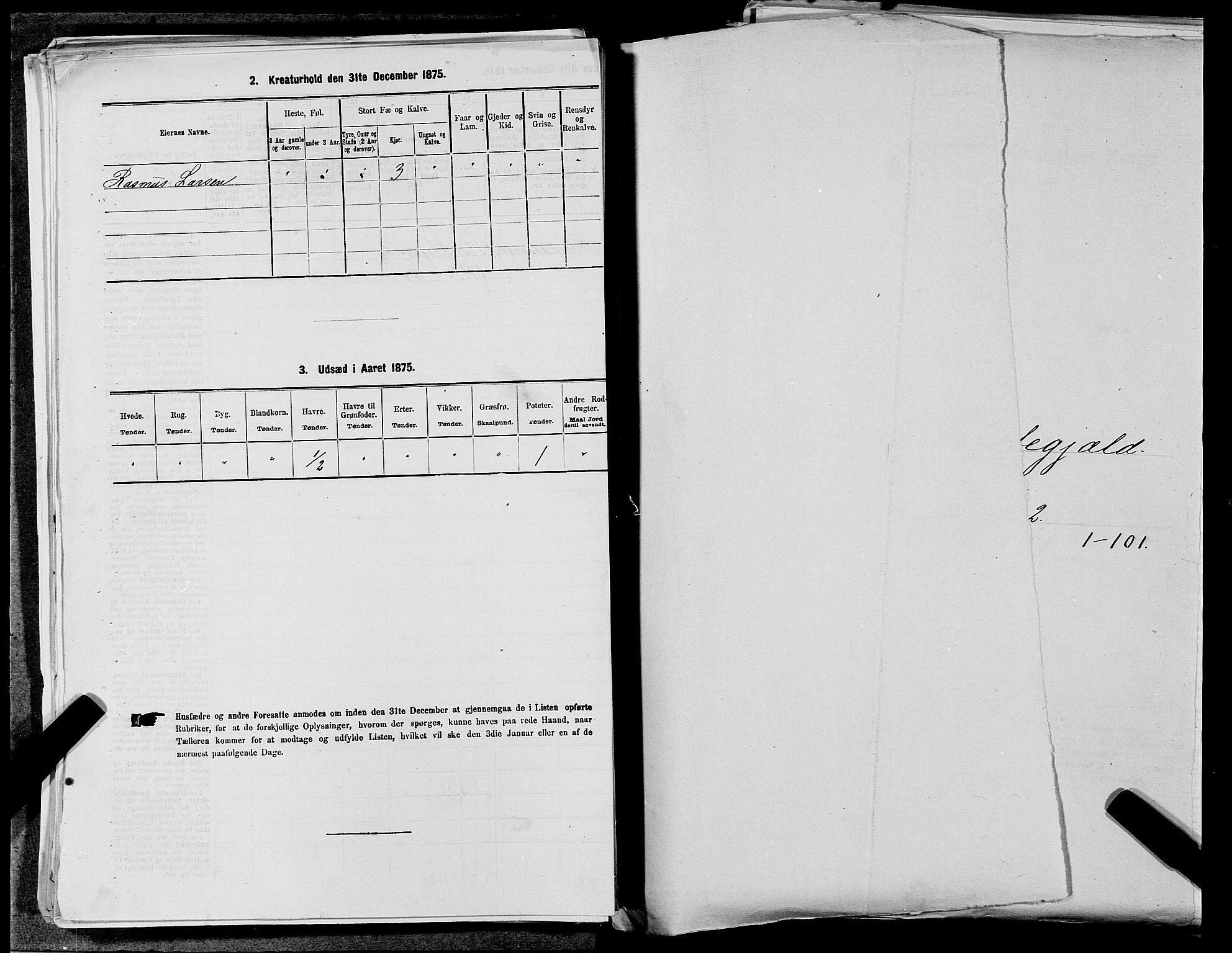 SAST, 1875 census for 1134P Suldal, 1875, p. 166