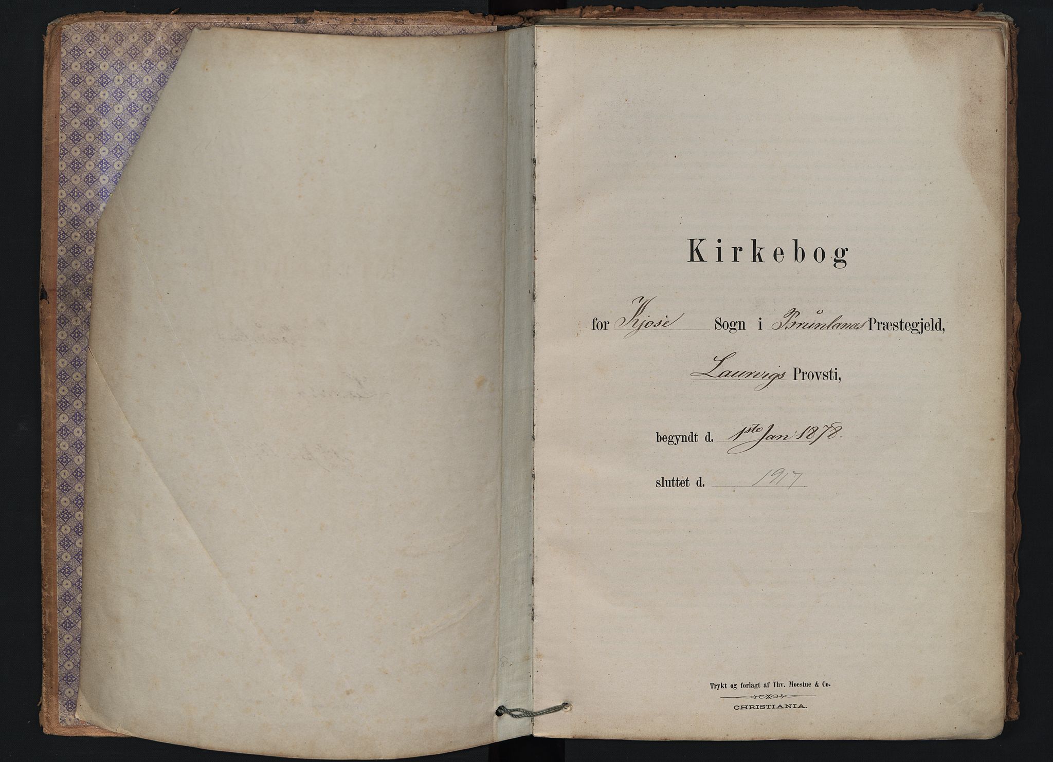 Brunlanes kirkebøker, AV/SAKO-A-342/F/Fd/L0001: Parish register (official) no. IV 1, 1878-1917