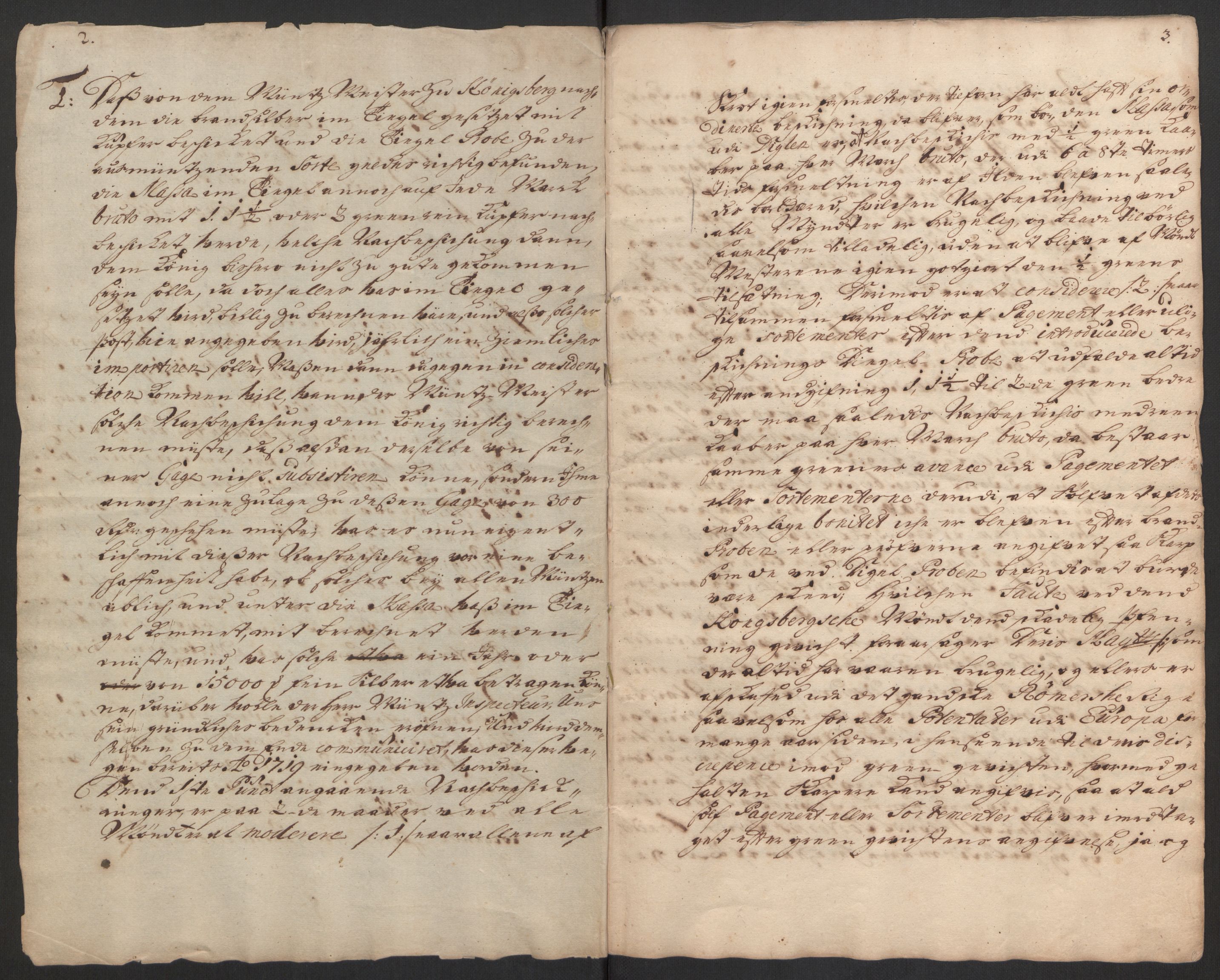 Rentekammeret inntil 1814, Realistisk ordnet avdeling, AV/RA-EA-4070/Oa/L0014: [Y17]: Forskjellige dokumenter om Kongsbergs mynt, 1723-1765, p. 5