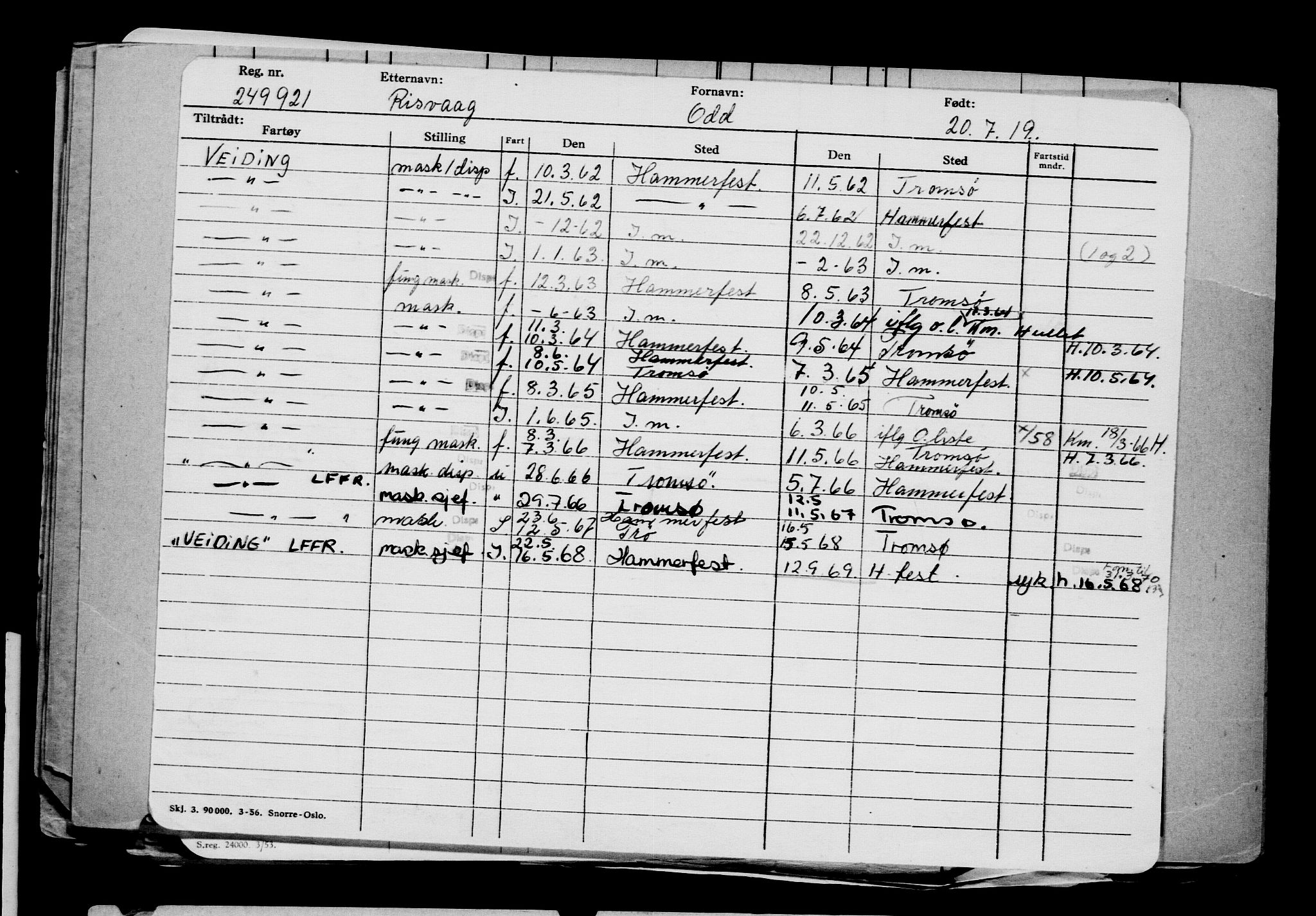 Direktoratet for sjømenn, AV/RA-S-3545/G/Gb/L0170: Hovedkort, 1919, p. 349