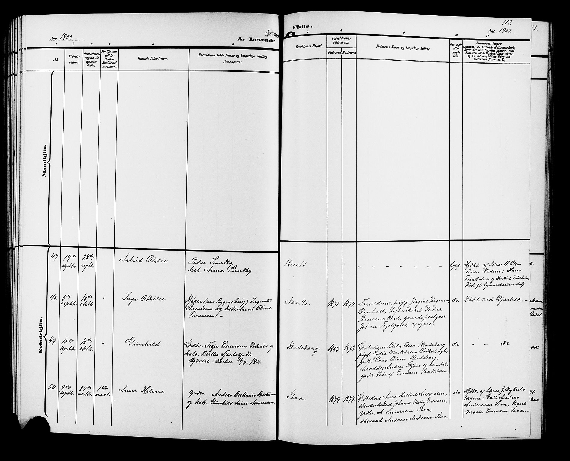 Øyestad sokneprestkontor, AV/SAK-1111-0049/F/Fb/L0010: Parish register (copy) no. B 10, 1897-1906, p. 112