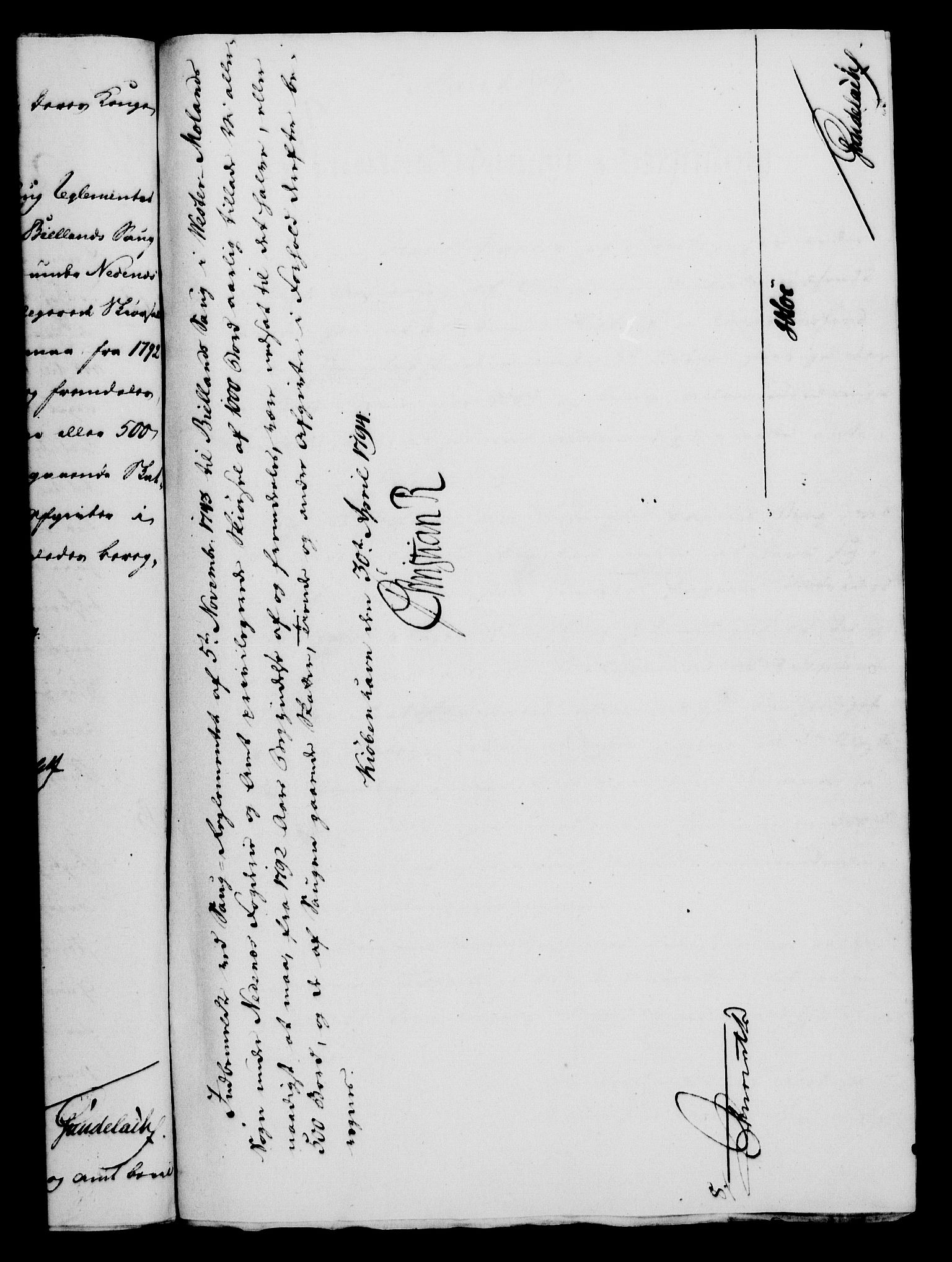 Rentekammeret, Kammerkanselliet, RA/EA-3111/G/Gf/Gfa/L0076: Norsk relasjons- og resolusjonsprotokoll (merket RK 52.76), 1794, p. 181