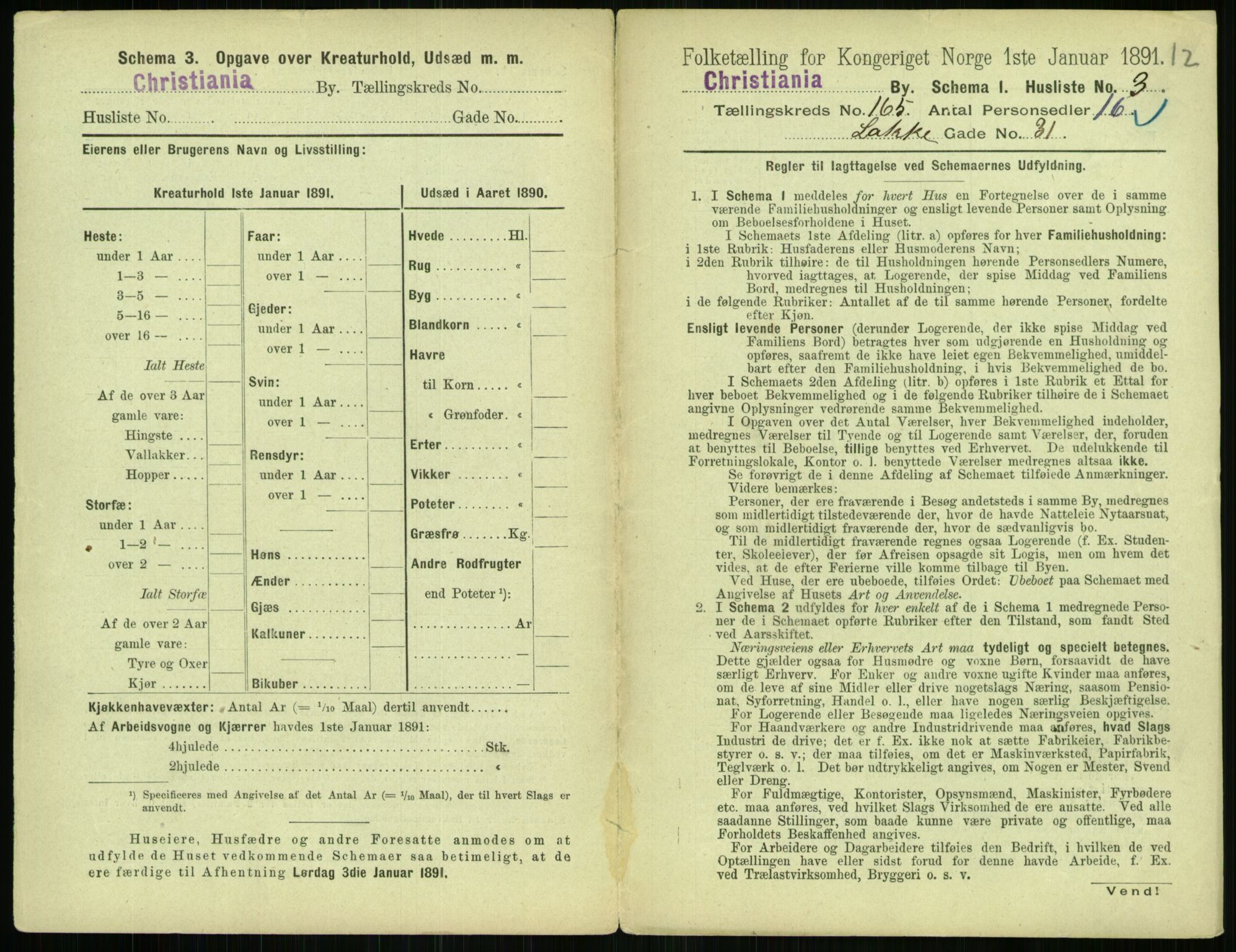 RA, 1891 census for 0301 Kristiania, 1891, p. 95267