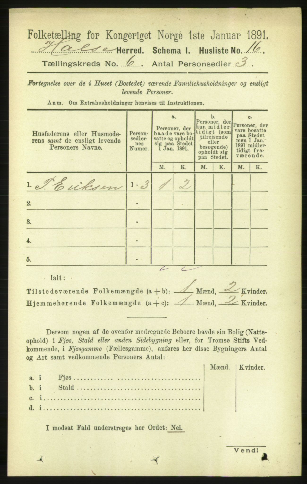 RA, 1891 census for 1571 Halsa, 1891, p. 1466