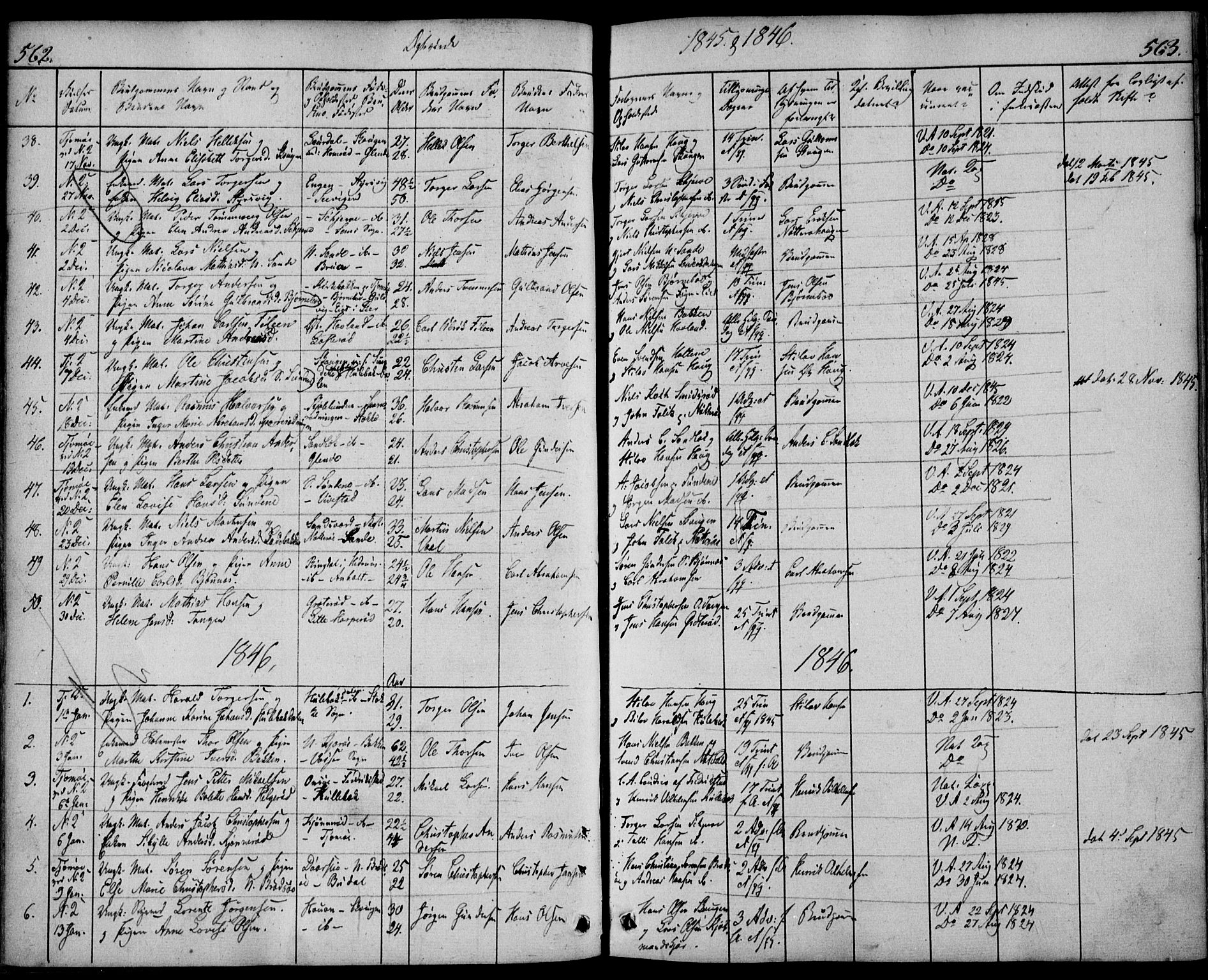 Nøtterøy kirkebøker, SAKO/A-354/F/Fa/L0005: Parish register (official) no. I 5, 1839-1852, p. 562-563