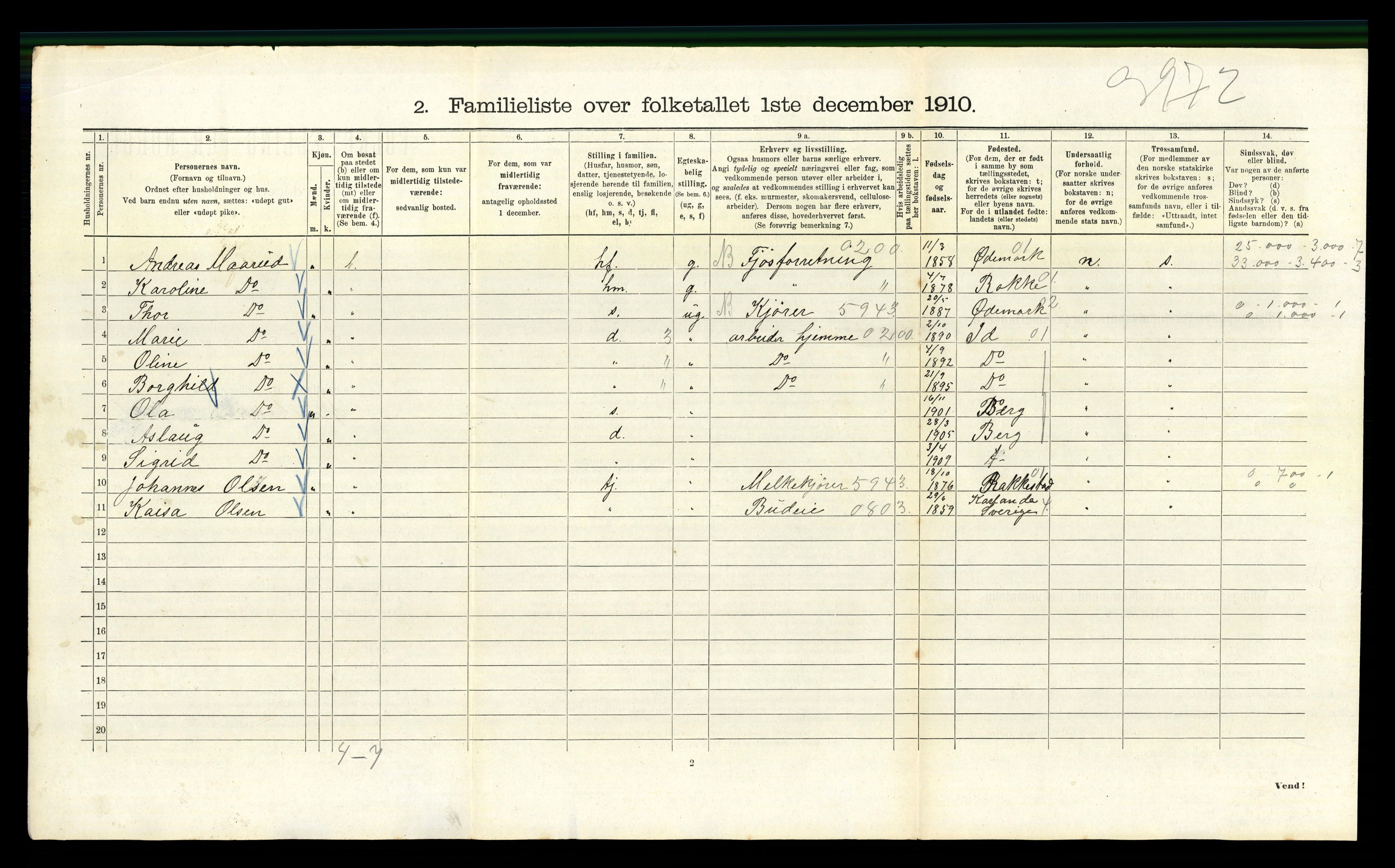 RA, 1910 census for Kristiania, 1910, p. 1834