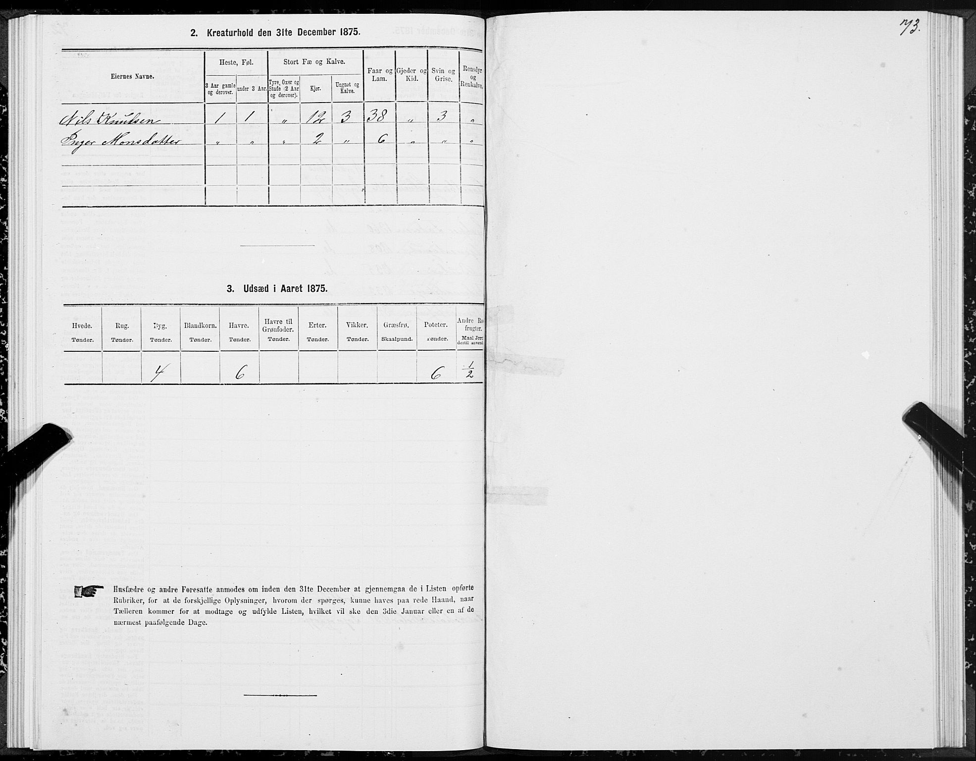 SAT, 1875 census for 1524P Norddal, 1875, p. 4073