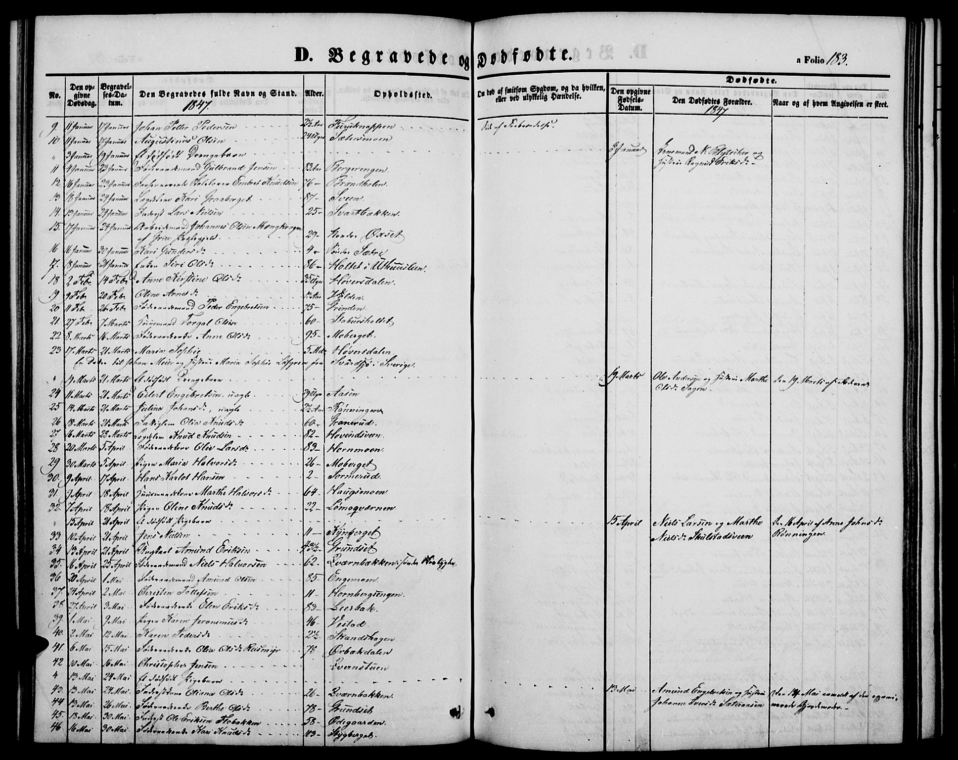 Elverum prestekontor, SAH/PREST-044/H/Ha/Hab/L0002: Parish register (copy) no. 2, 1845-1855, p. 183