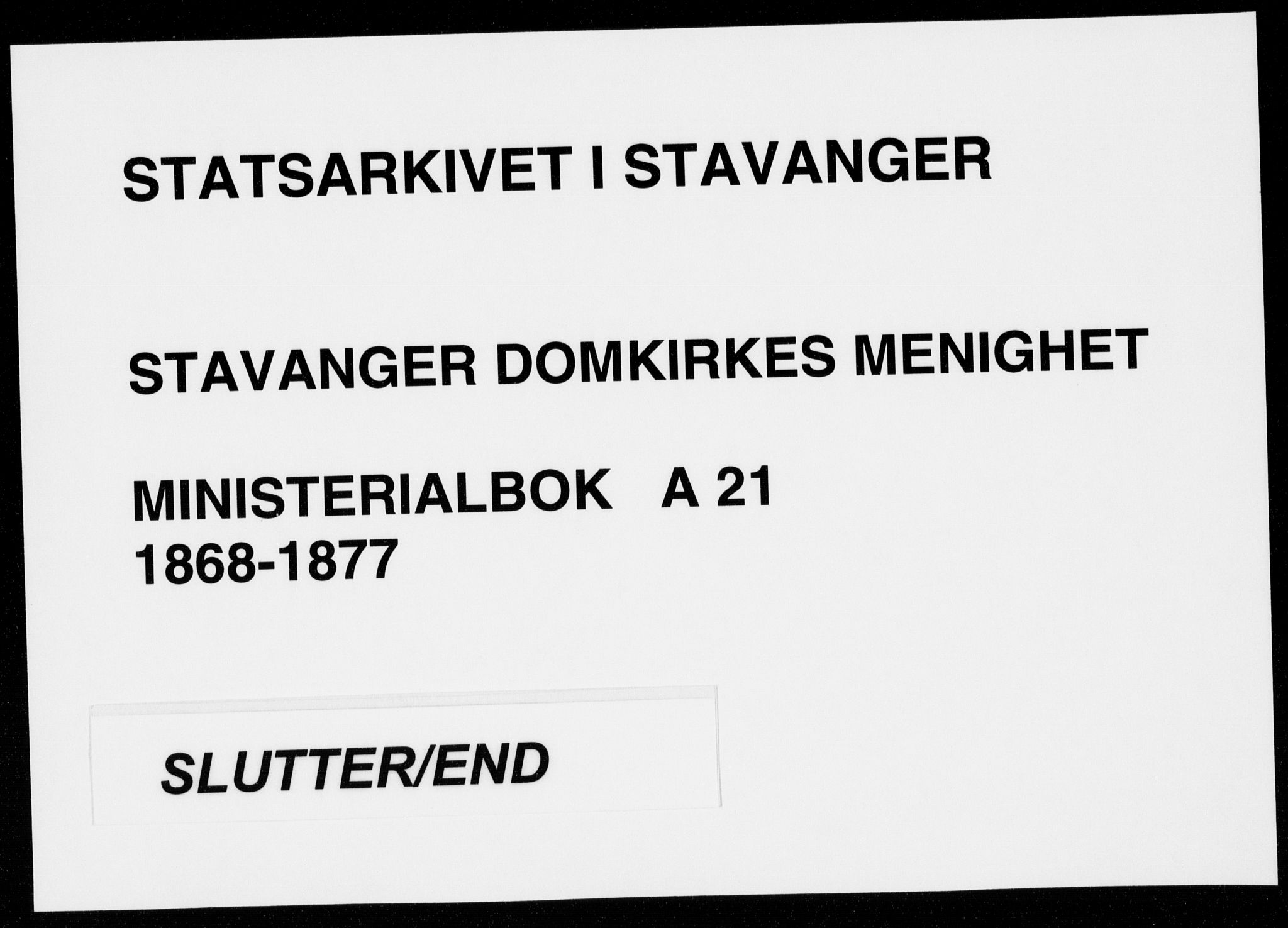Domkirken sokneprestkontor, SAST/A-101812/001/30/30BA/L0022: Parish register (official) no. A 21, 1868-1877, p. 179
