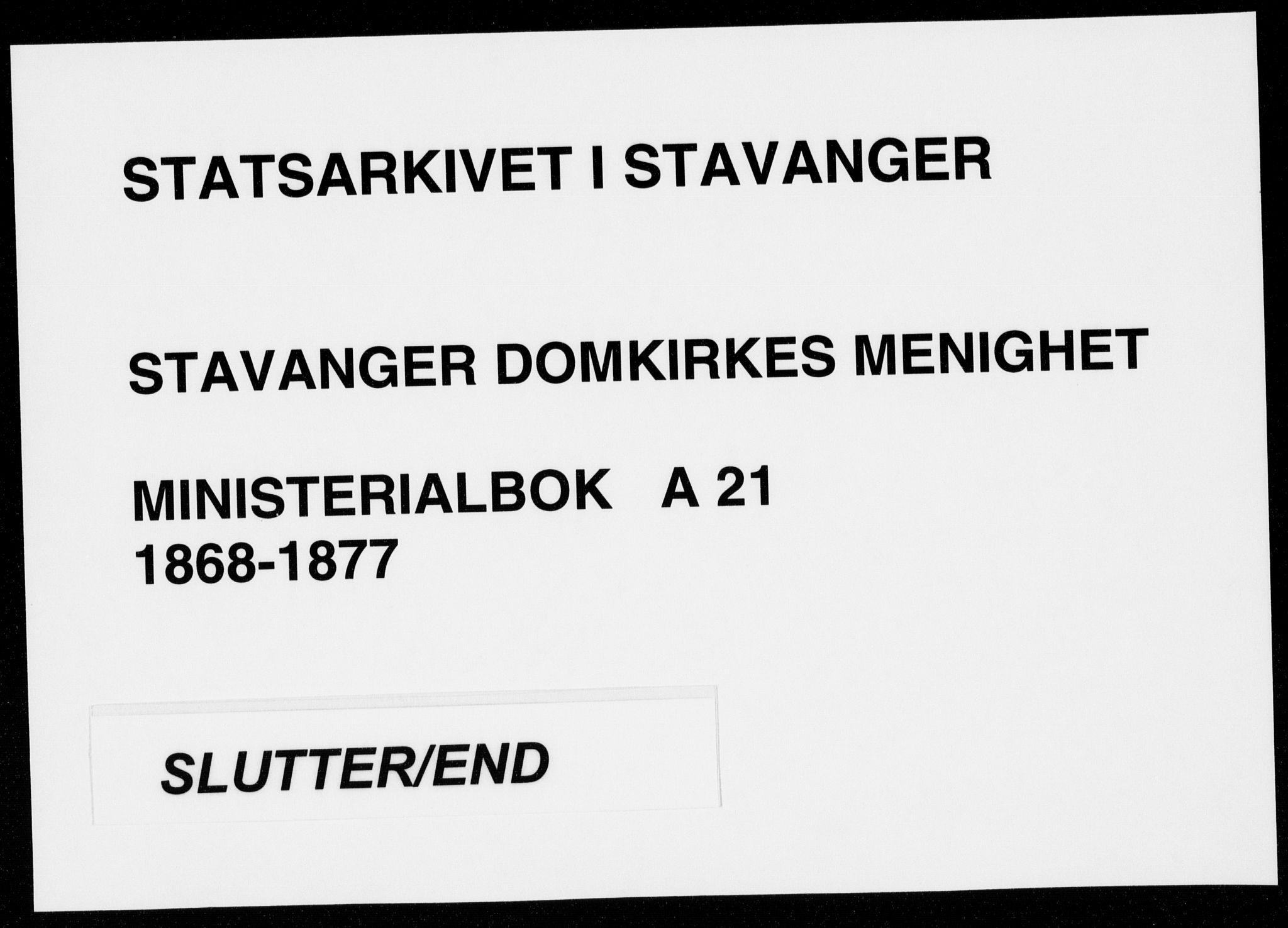 Domkirken sokneprestkontor, AV/SAST-A-101812/001/30/30BA/L0022: Parish register (official) no. A 21, 1868-1877, p. 179