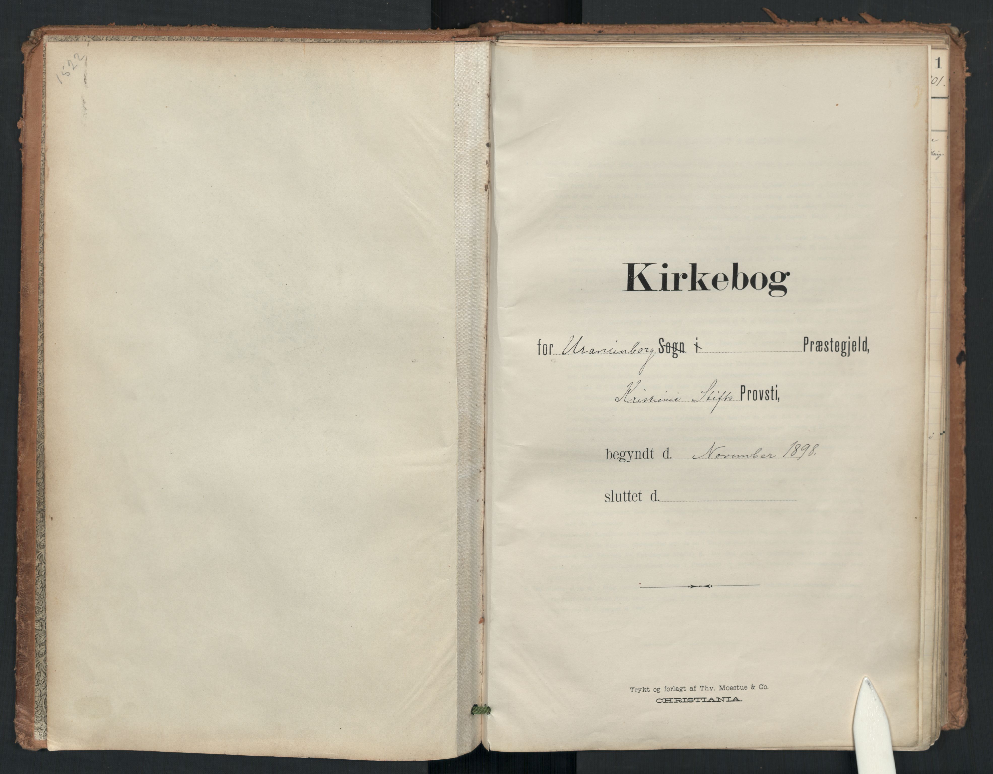 Uranienborg prestekontor Kirkebøker, AV/SAO-A-10877/F/Fa/L0008: Parish register (official) no. 8, 1898-1936