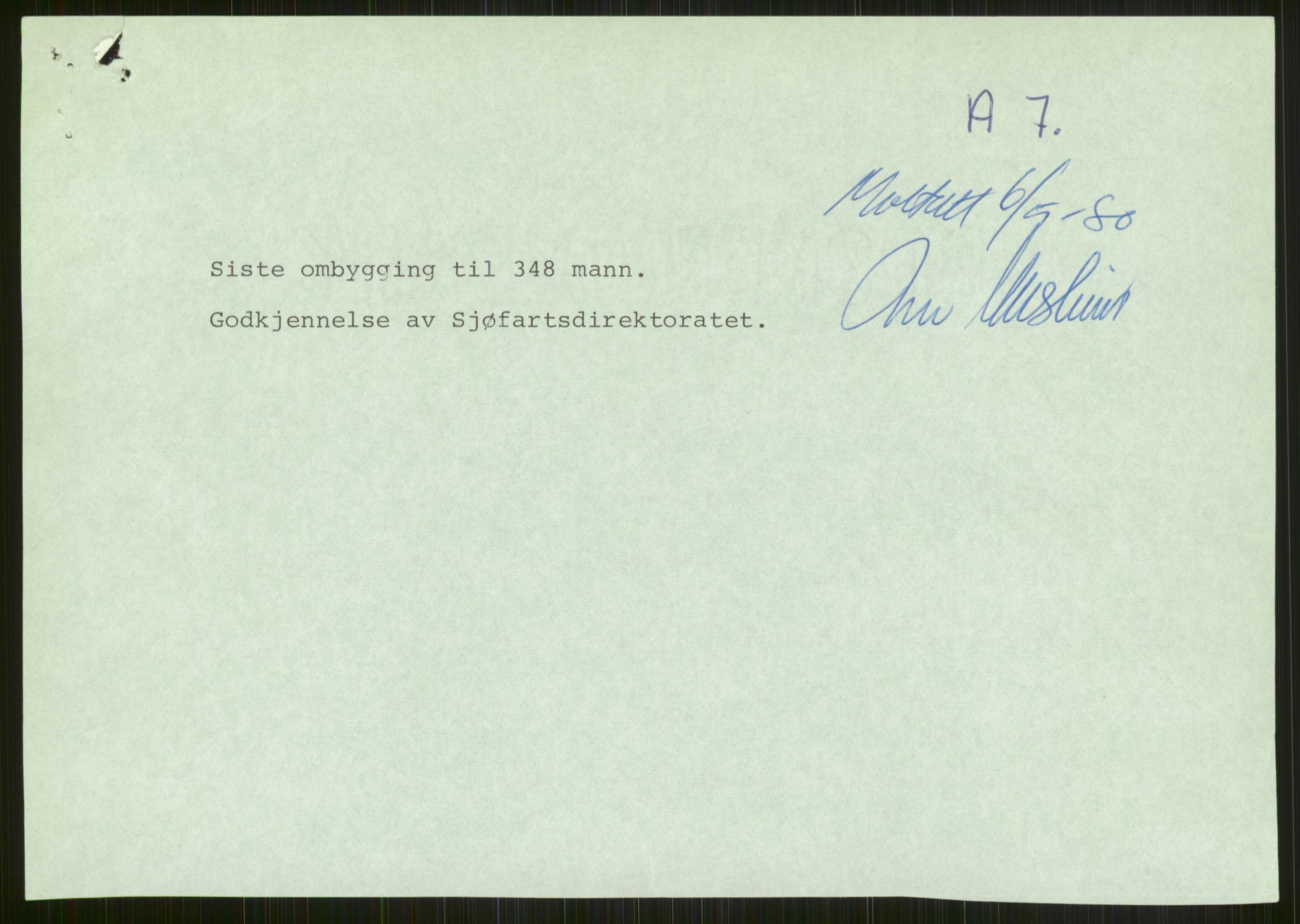 Justisdepartementet, Granskningskommisjonen ved Alexander Kielland-ulykken 27.3.1980, AV/RA-S-1165/D/L0024: A Alexander L. Kielland (A1-A2, A7-A9, A14, A22, A16 av 31)/ E CFEM (E1, E3-E6 av 27)/ F Richard Ducros (Doku.liste + F1-F6 av 8)/ H Sjøfartsdirektoratet/Skipskontrollen (H12, H14-H16, H44, H49, H51 av 52), 1980-1981, p. 49