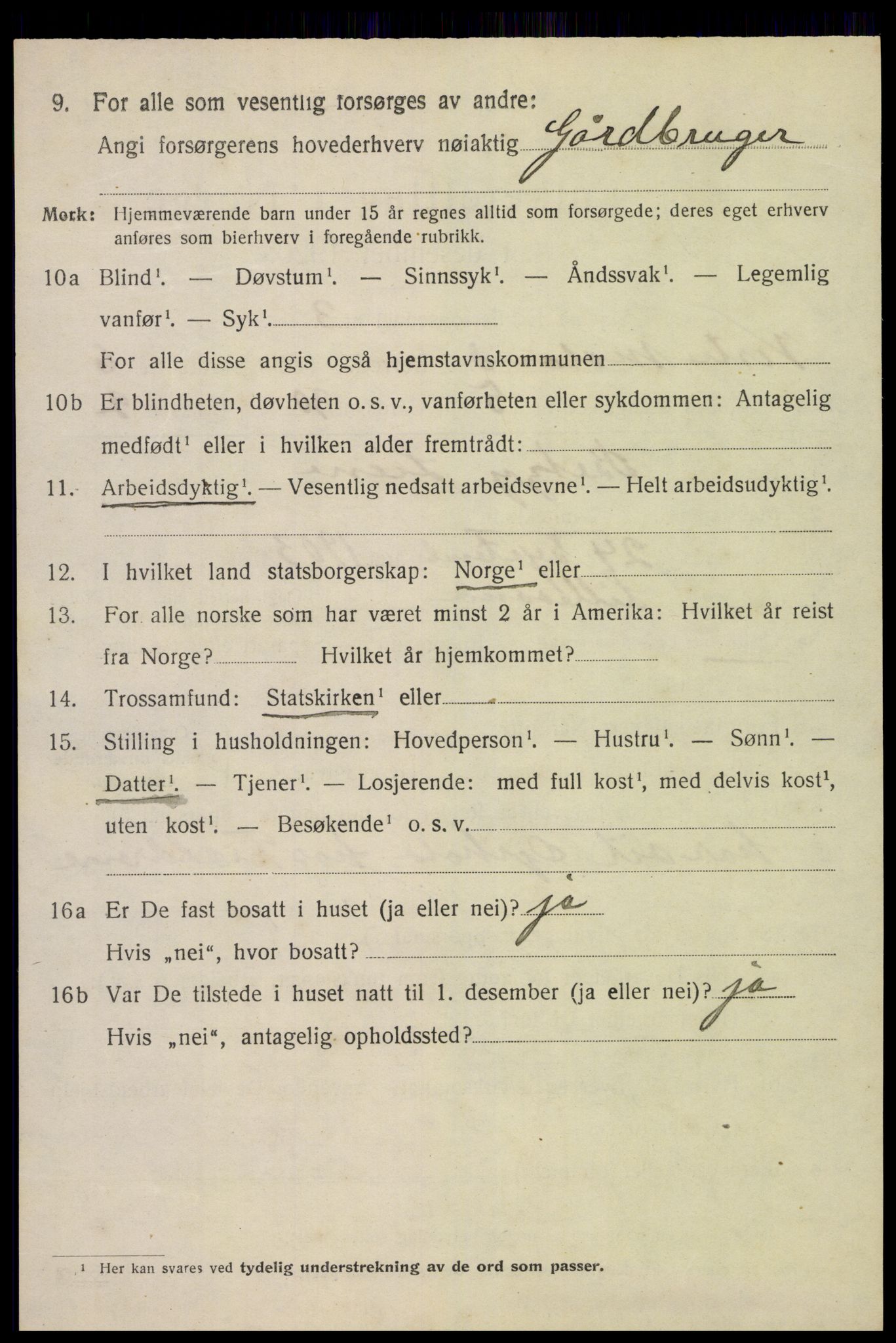SAK, 1920 census for Vestre Moland, 1920, p. 4634