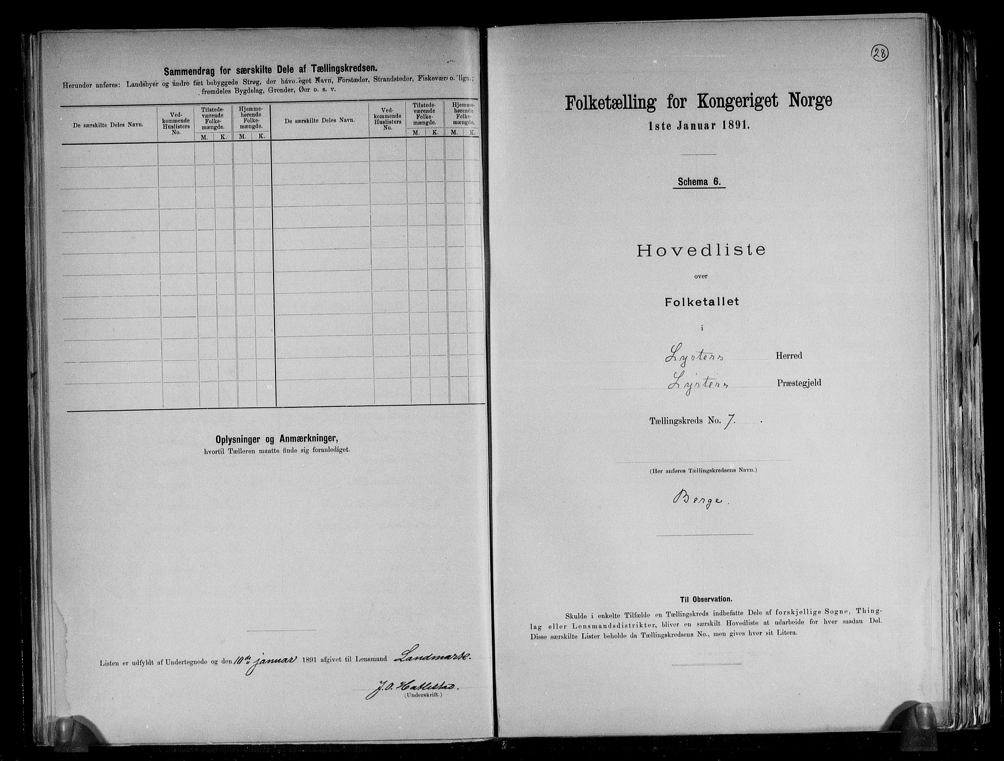 RA, 1891 census for 1426 Luster, 1891, p. 18