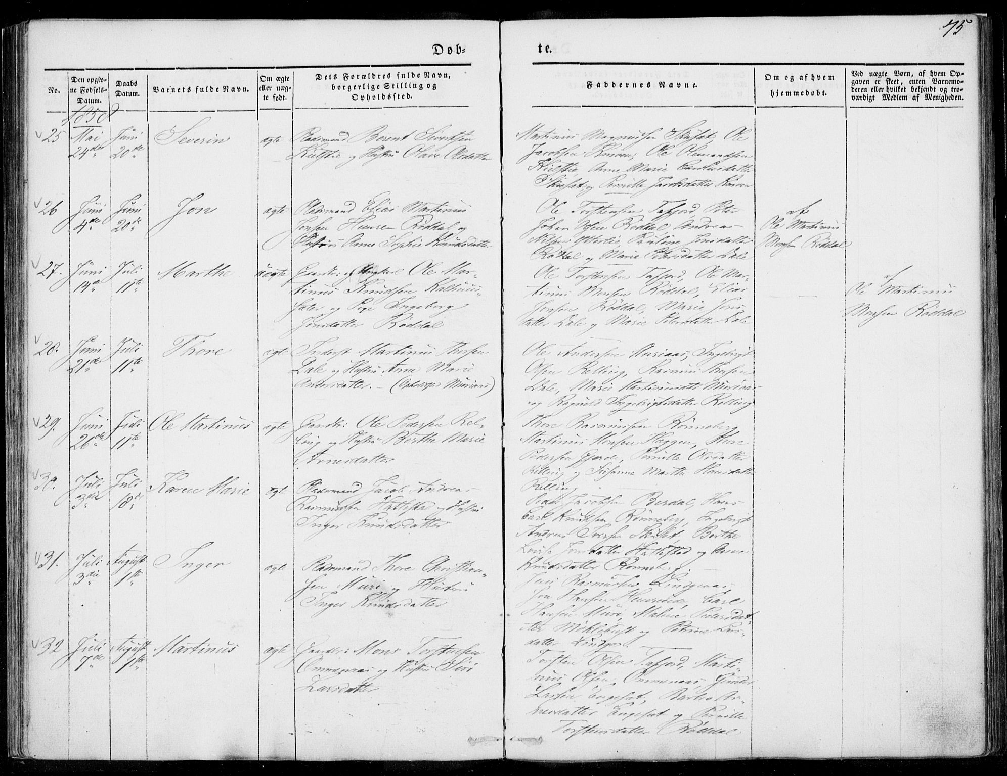 Ministerialprotokoller, klokkerbøker og fødselsregistre - Møre og Romsdal, AV/SAT-A-1454/519/L0249: Parish register (official) no. 519A08, 1846-1868, p. 75