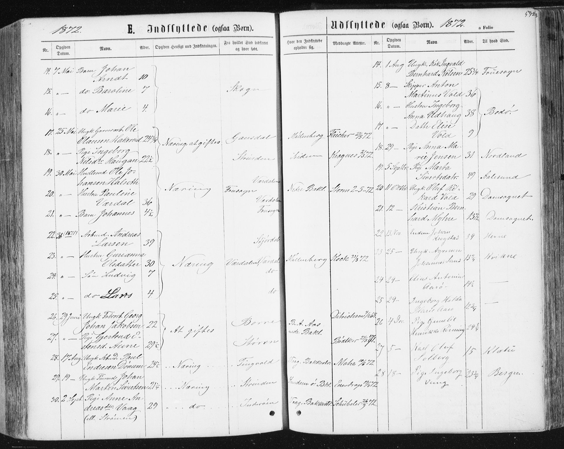 Ministerialprotokoller, klokkerbøker og fødselsregistre - Sør-Trøndelag, SAT/A-1456/604/L0186: Parish register (official) no. 604A07, 1866-1877, p. 592