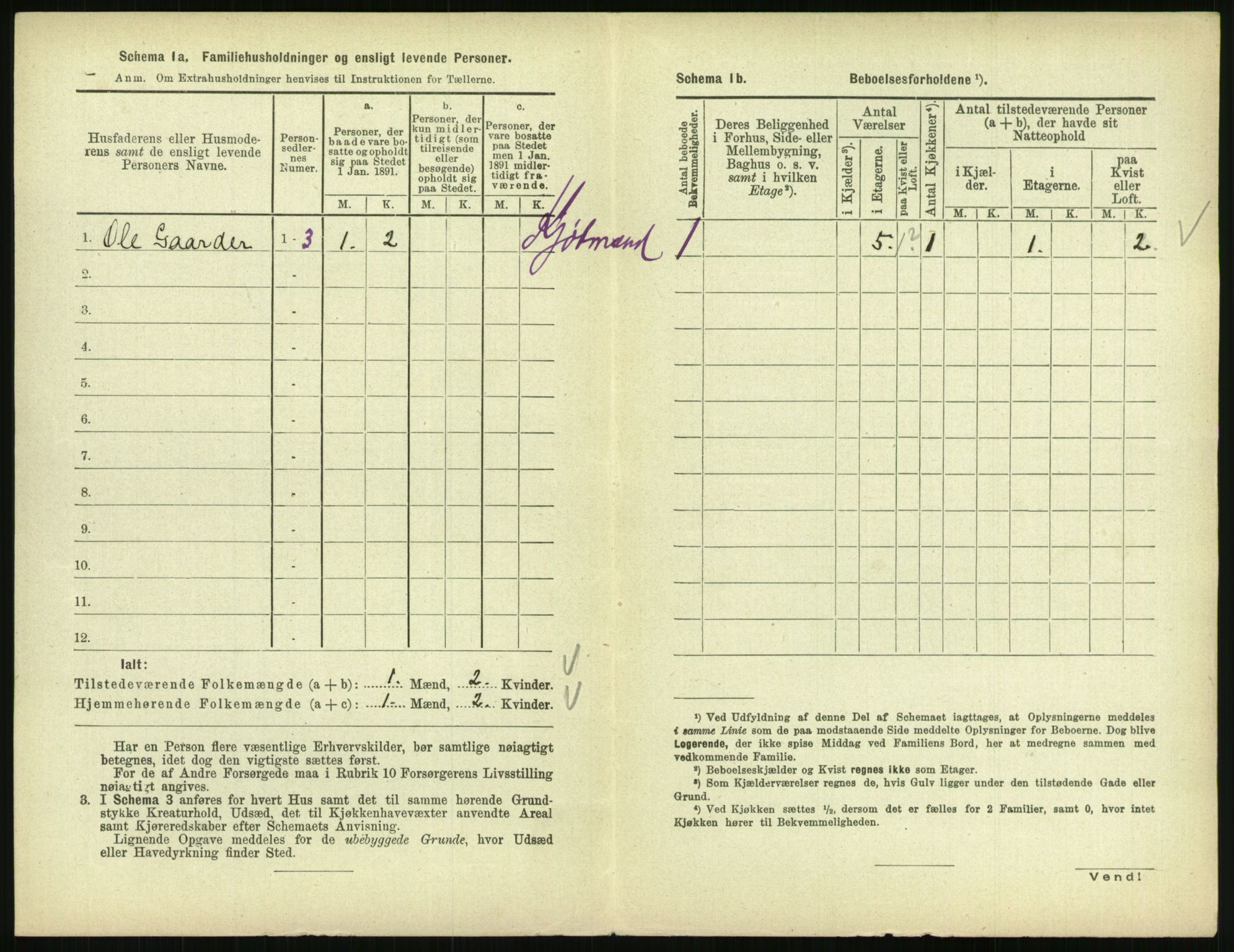 RA, 1891 census for 0801 Kragerø, 1891, p. 871