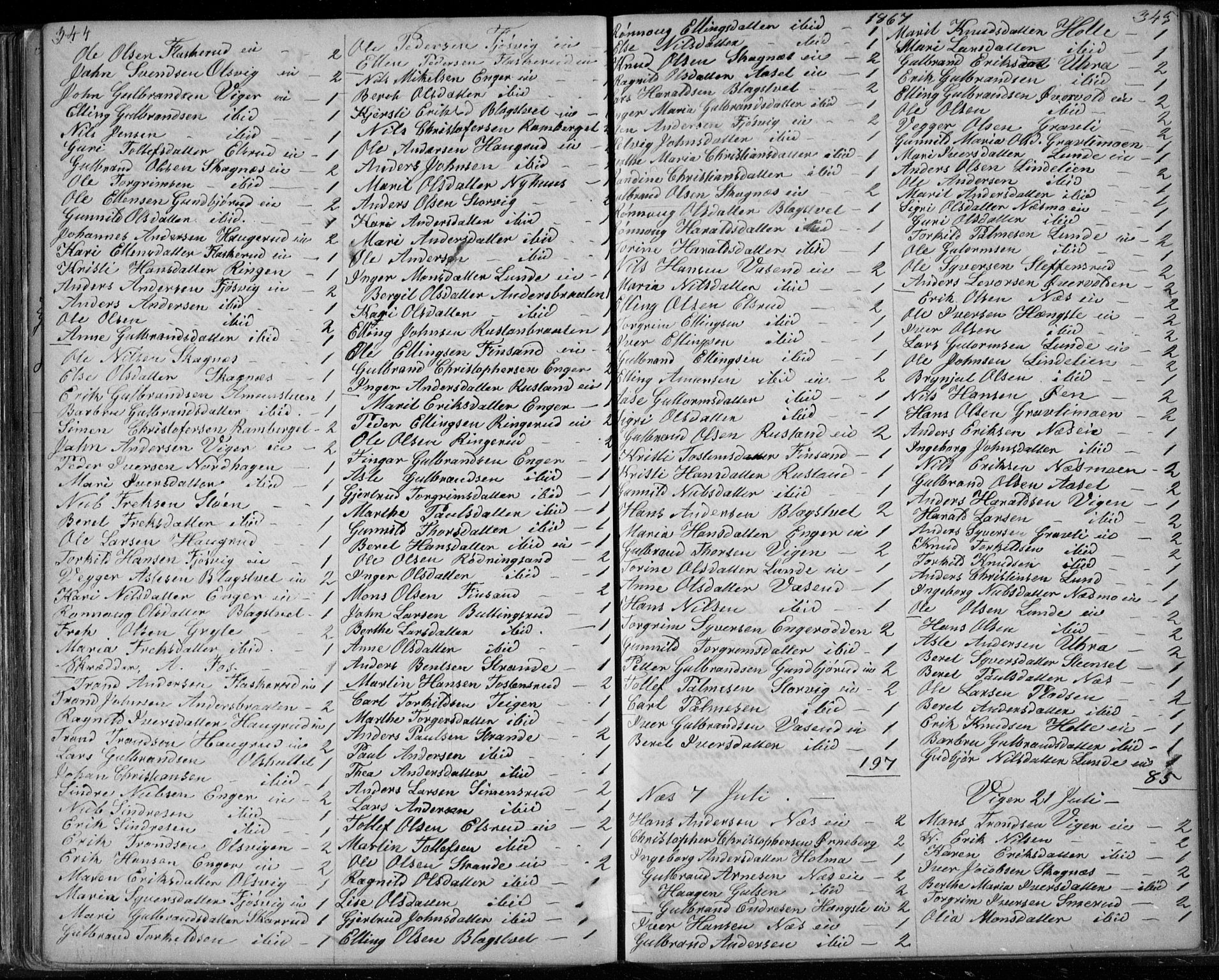 Ådal kirkebøker, SAKO/A-248/G/Ga/L0003: Parish register (copy) no. I 3, 1862-1891, p. 344-345