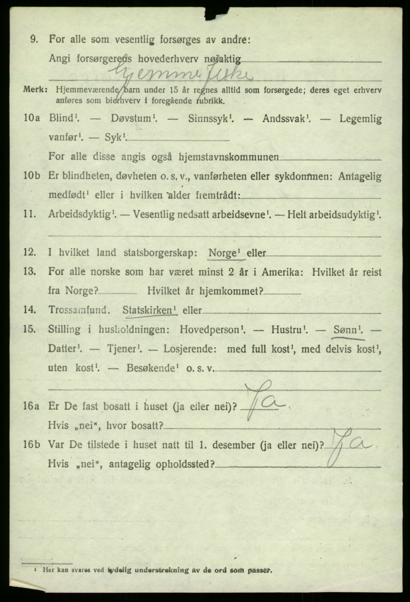 SAB, 1920 census for Fjell, 1920, p. 2249