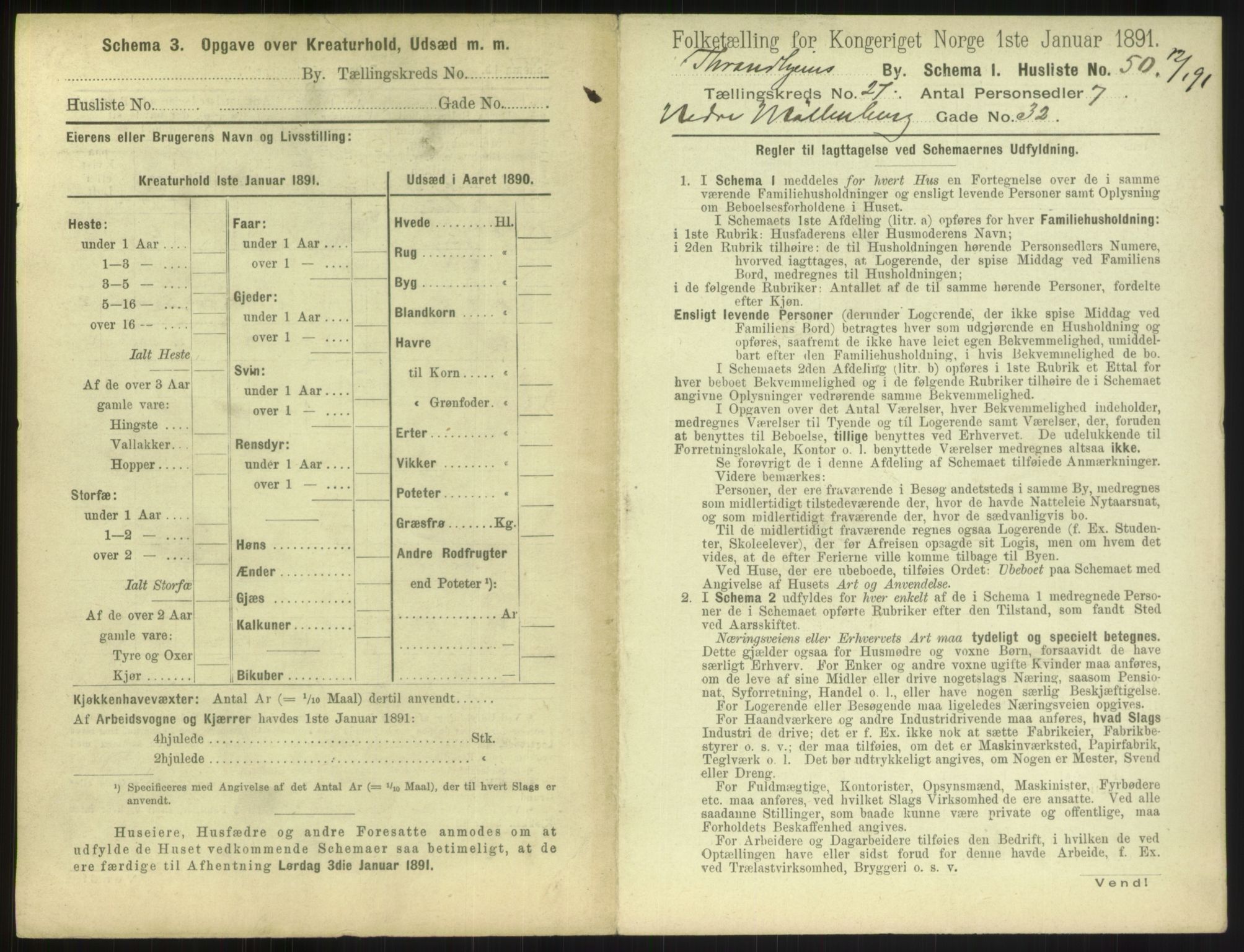 RA, 1891 census for 1601 Trondheim, 1891, p. 1982