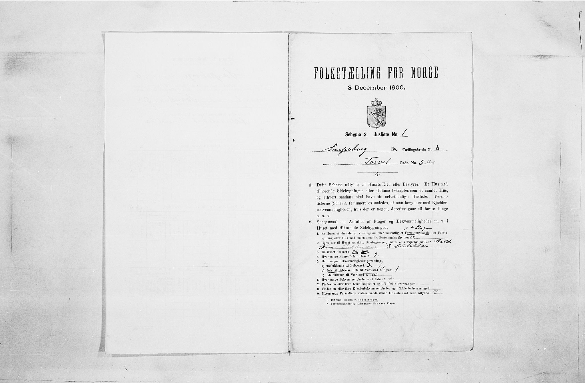 SAO, 1900 census for Sarpsborg, 1900, p. 1562