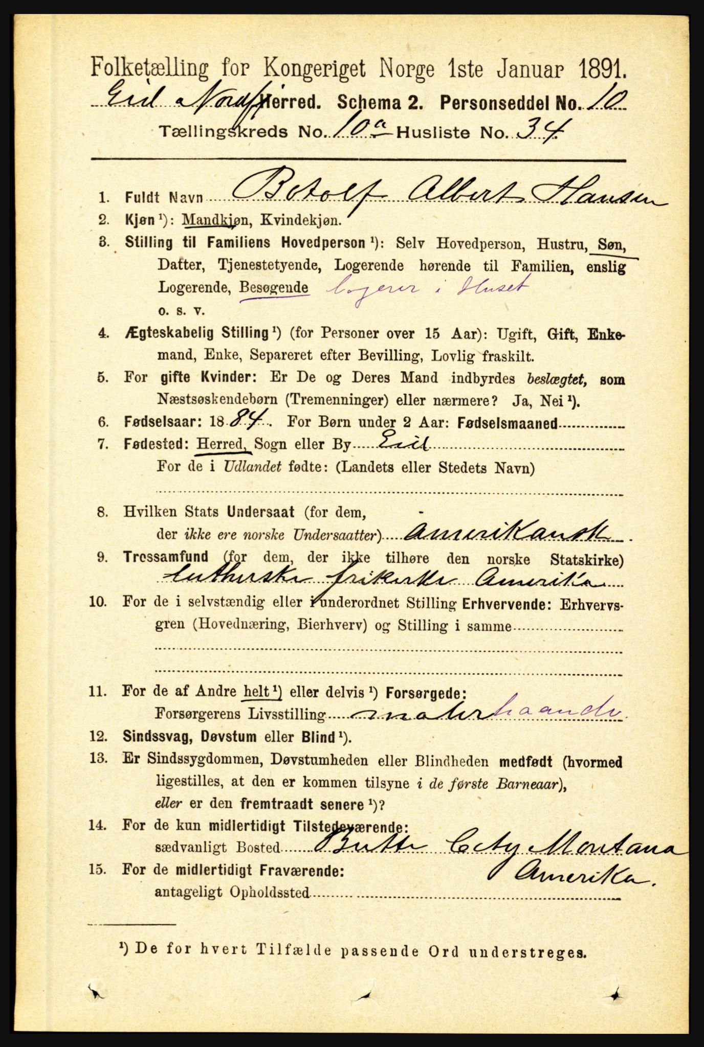 RA, 1891 census for 1443 Eid, 1891, p. 3008
