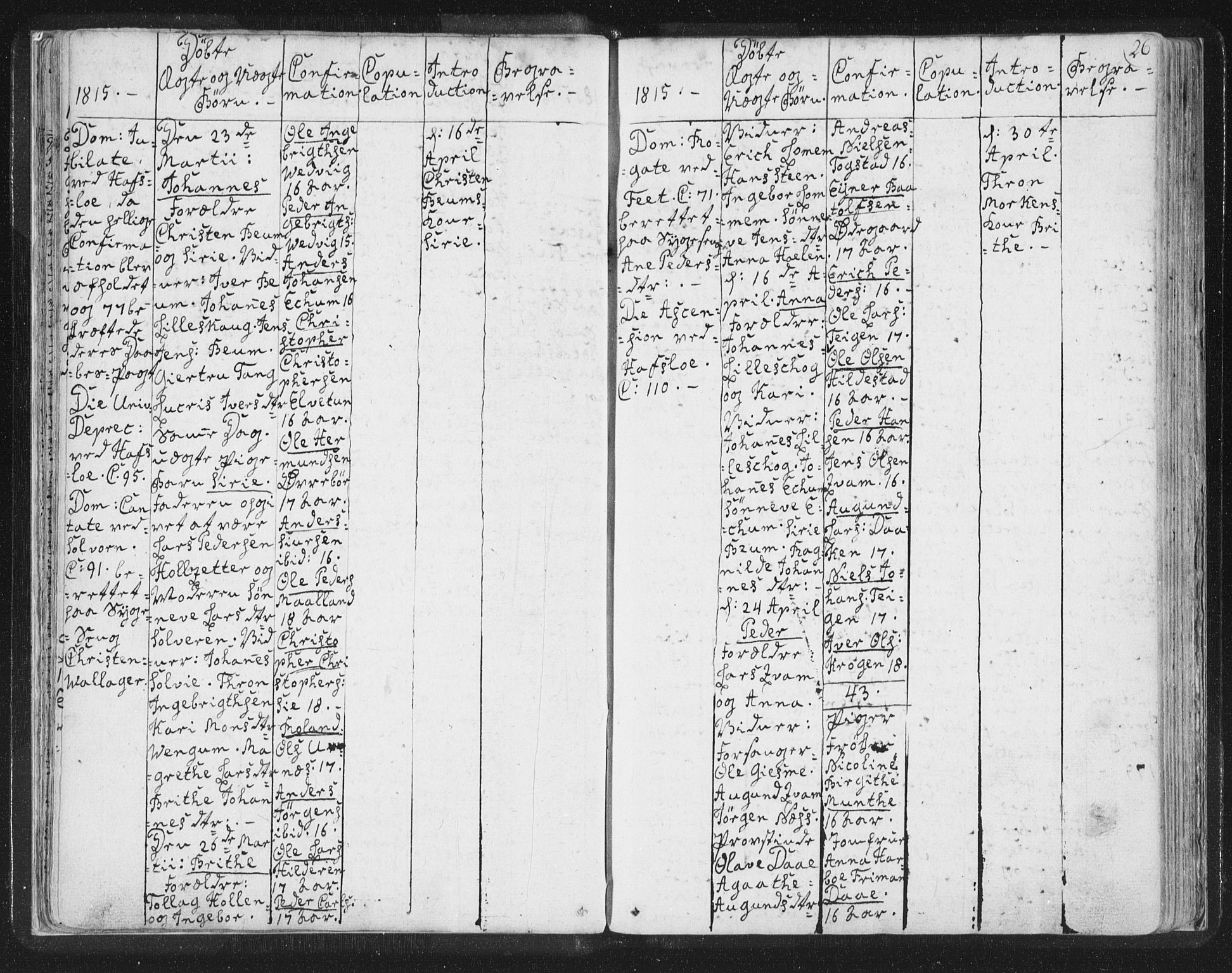 Hafslo sokneprestembete, AV/SAB-A-80301/H/Haa/Haaa/L0003: Parish register (official) no. A 3, 1807-1821, p. 26