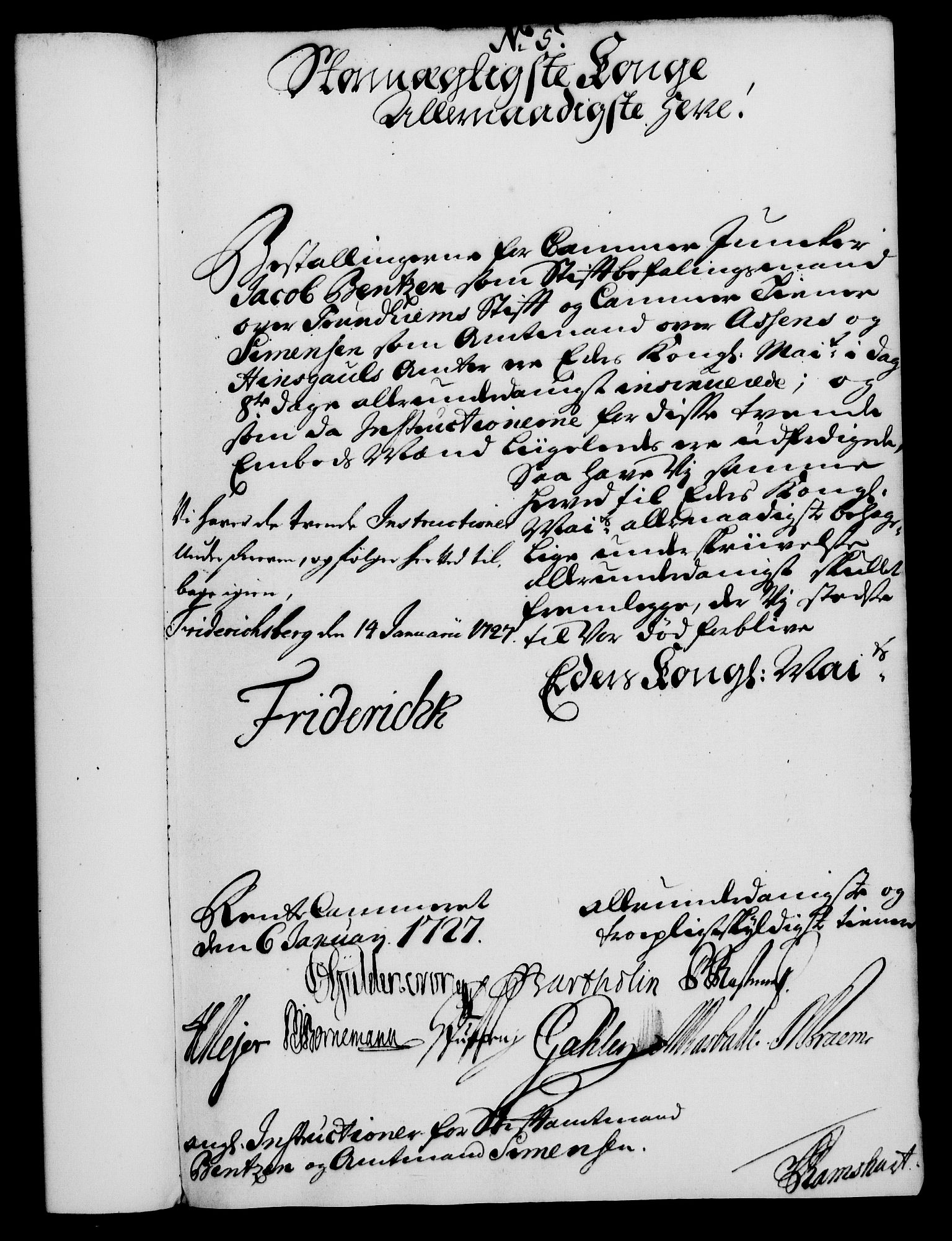 Rentekammeret, Kammerkanselliet, RA/EA-3111/G/Gf/Gfa/L0010: Norsk relasjons- og resolusjonsprotokoll (merket RK 52.10), 1727, p. 52