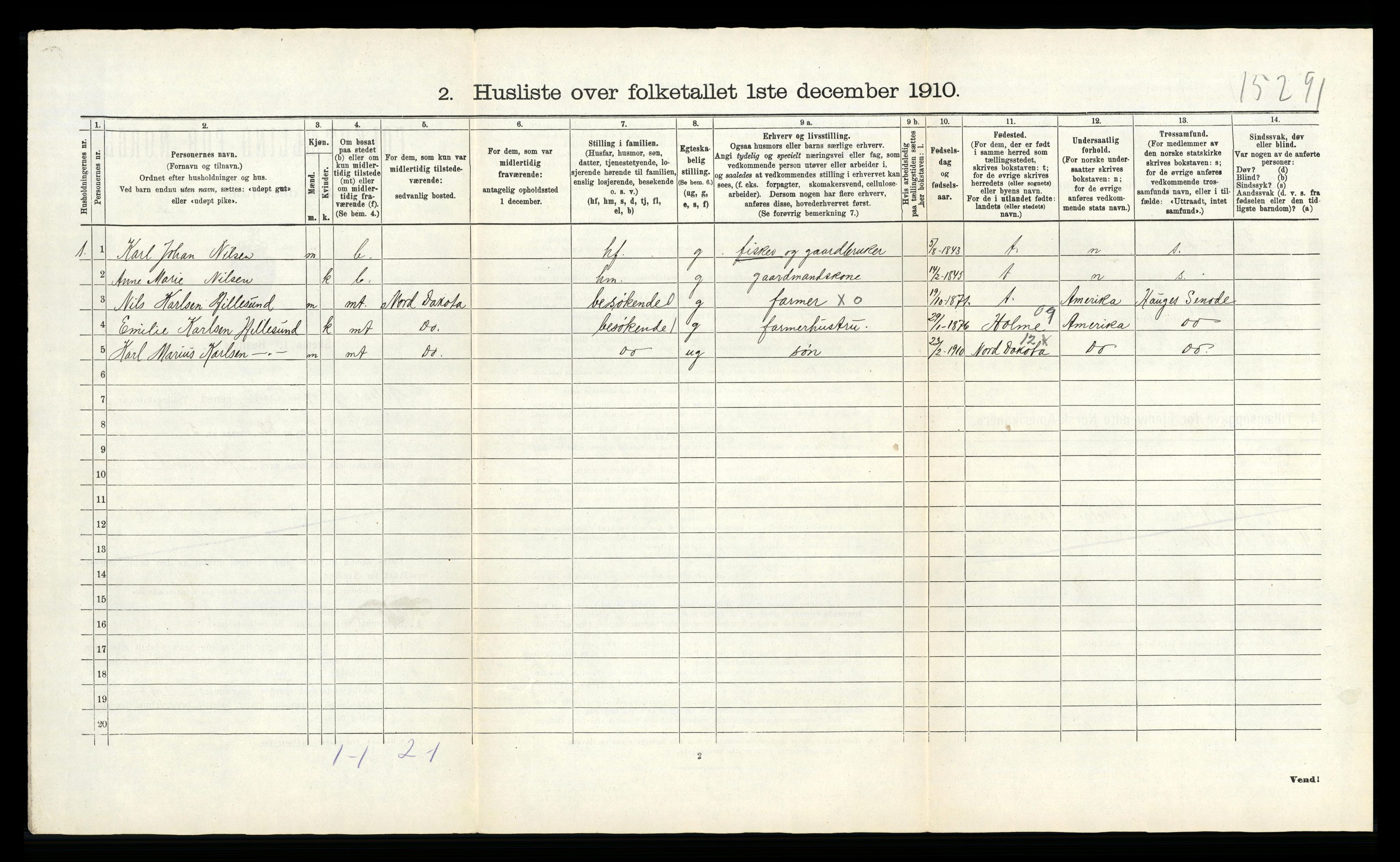 RA, 1910 census for Halse og Harkmark, 1910, p. 63