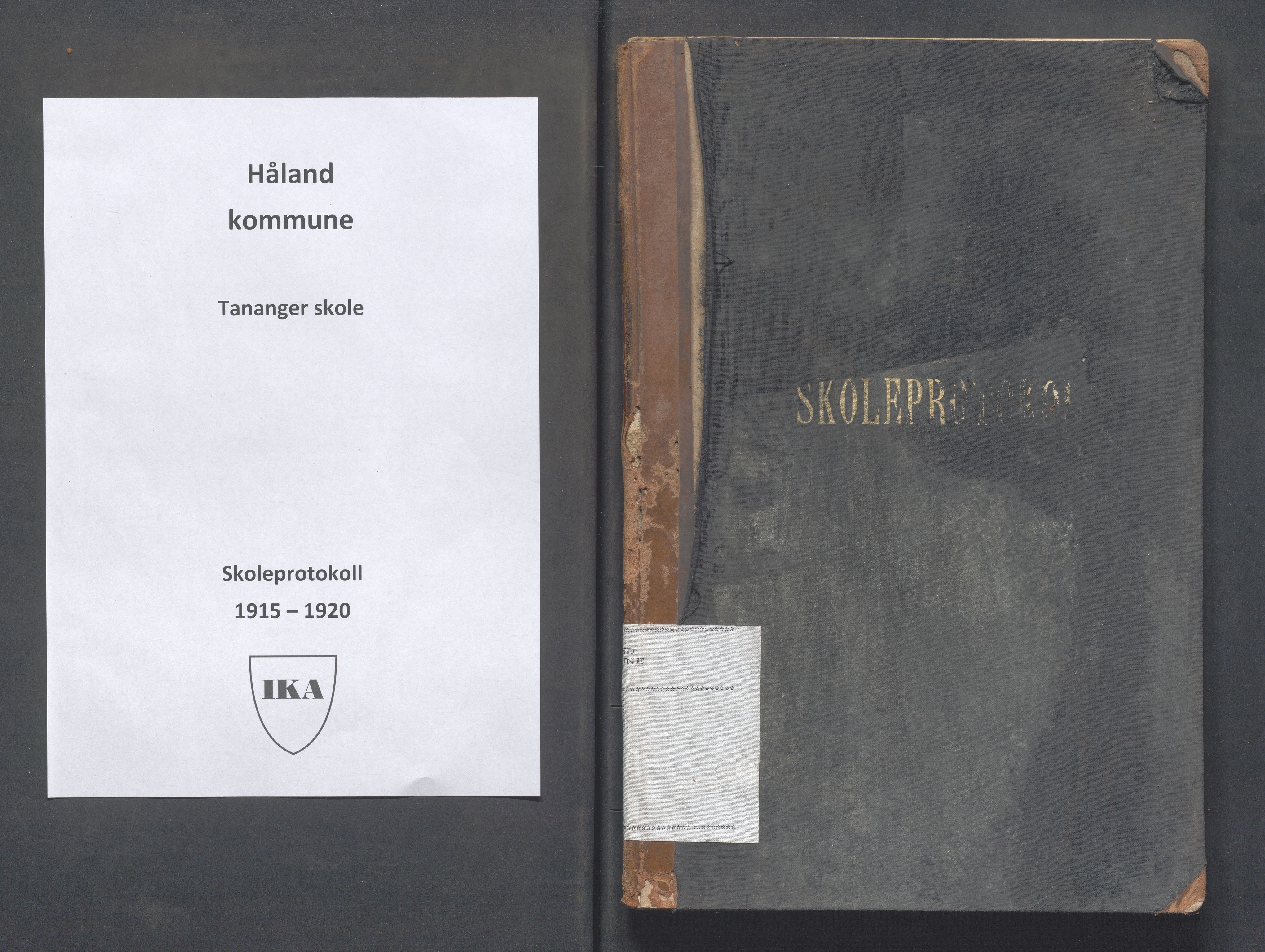 Håland kommune - Tananger skole, IKAR/K-102443/F/L0006: Skoleprotokoll, 1915-1920