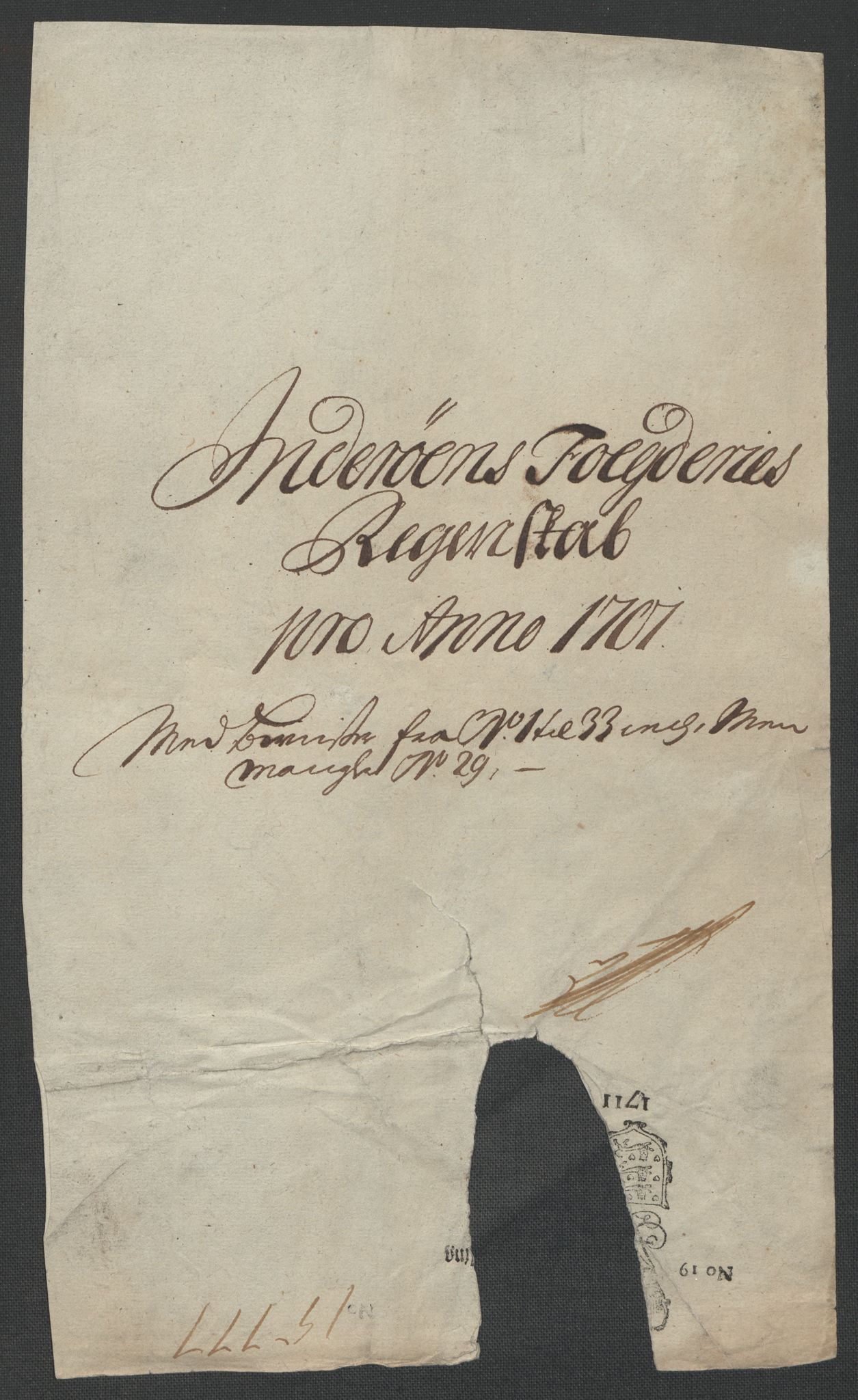 Rentekammeret inntil 1814, Reviderte regnskaper, Fogderegnskap, AV/RA-EA-4092/R63/L4312: Fogderegnskap Inderøy, 1701-1702, p. 3