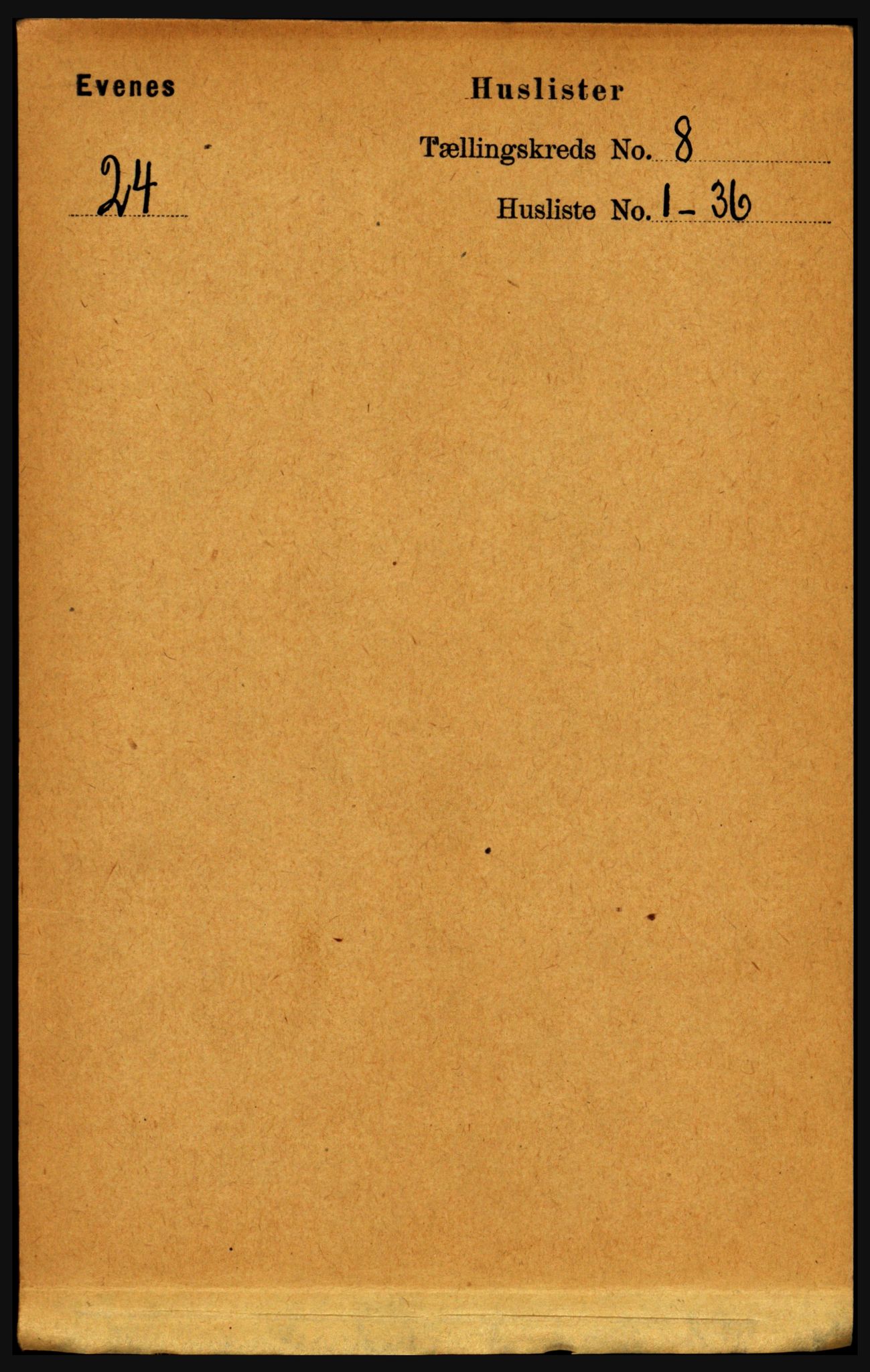 RA, 1891 census for 1853 Evenes, 1891, p. 2473