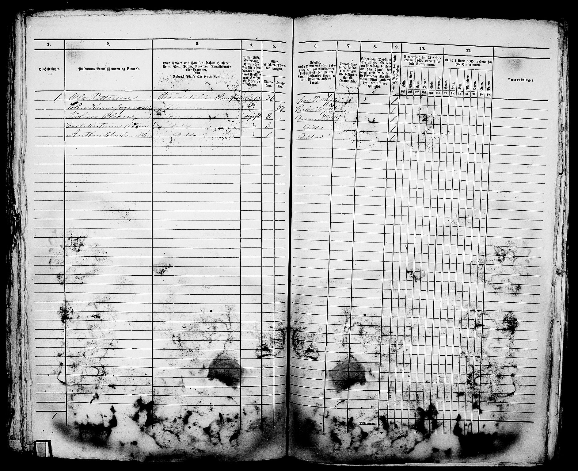 RA, 1865 census for Bragernes in Drammen, 1865, p. 924