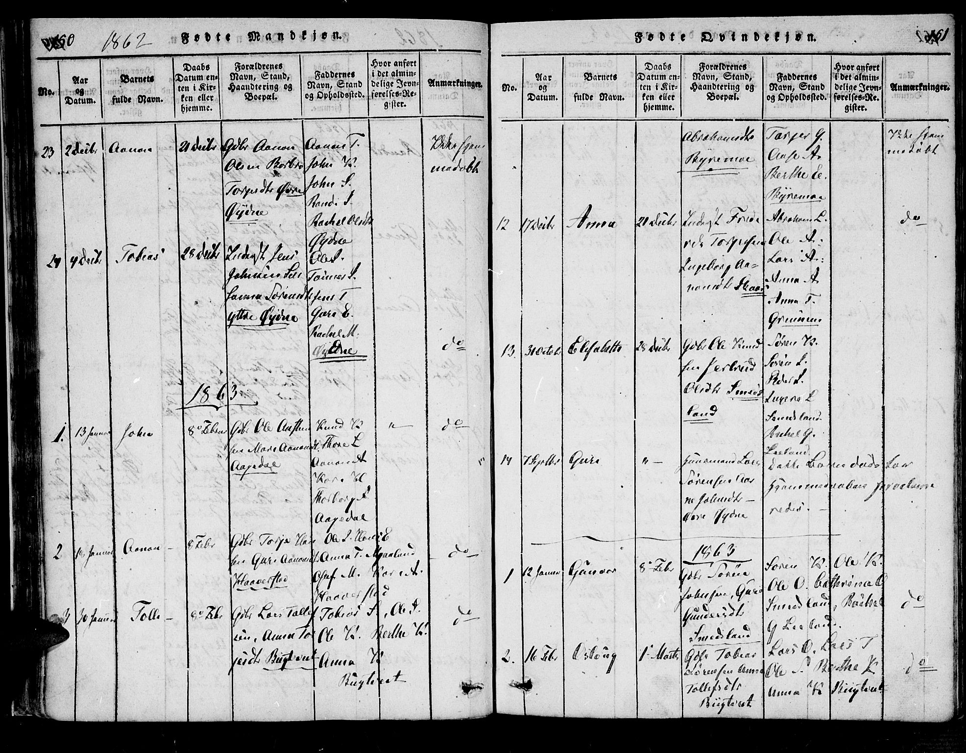 Bjelland sokneprestkontor, AV/SAK-1111-0005/F/Fa/Fac/L0001: Parish register (official) no. A 1, 1815-1866, p. 150-151