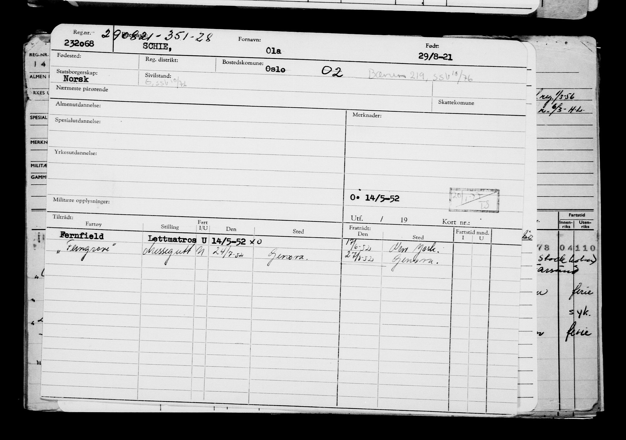 Direktoratet for sjømenn, AV/RA-S-3545/G/Gb/L0197: Hovedkort, 1921, p. 427