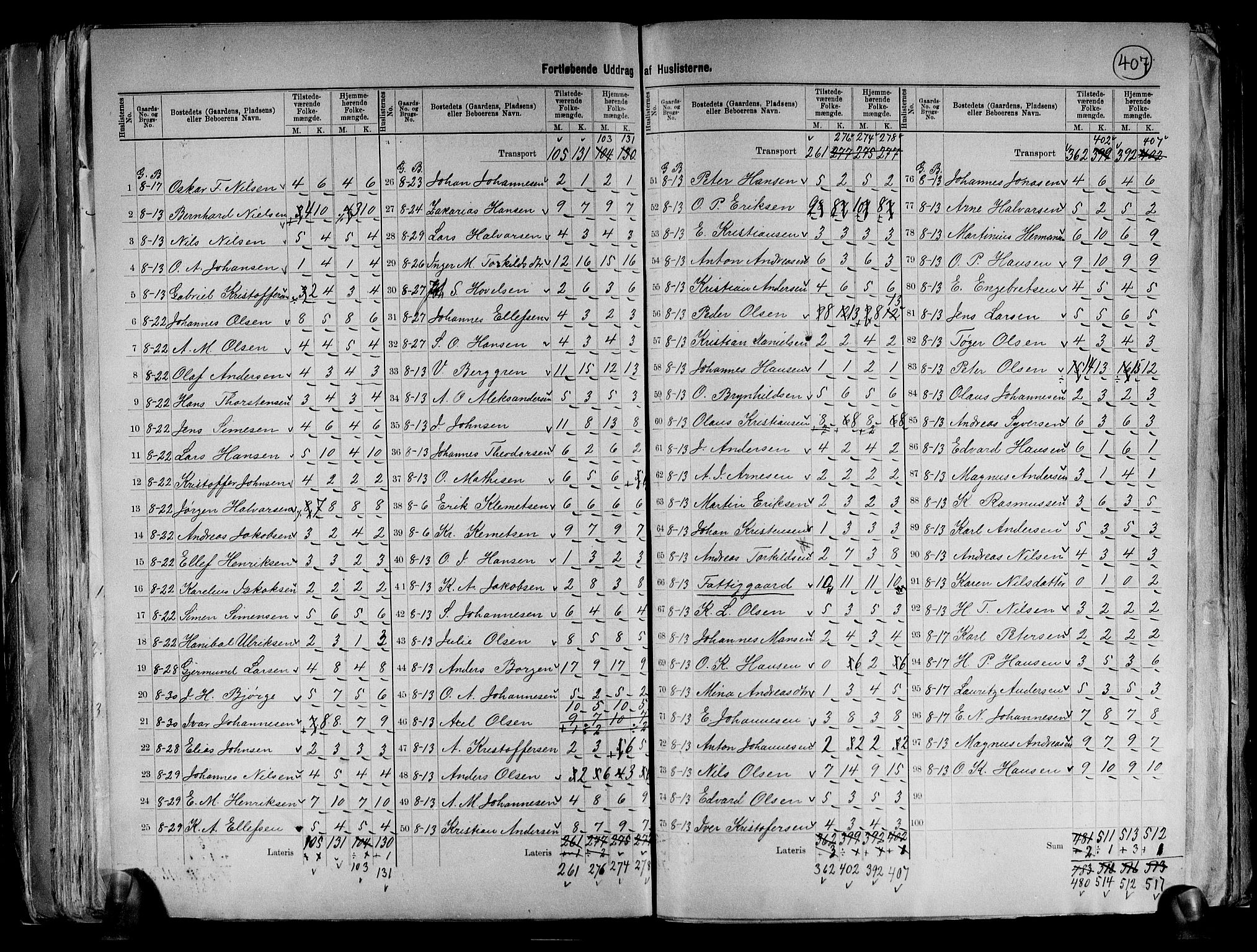 RA, 1891 census for 0132 Glemmen, 1891, p. 19