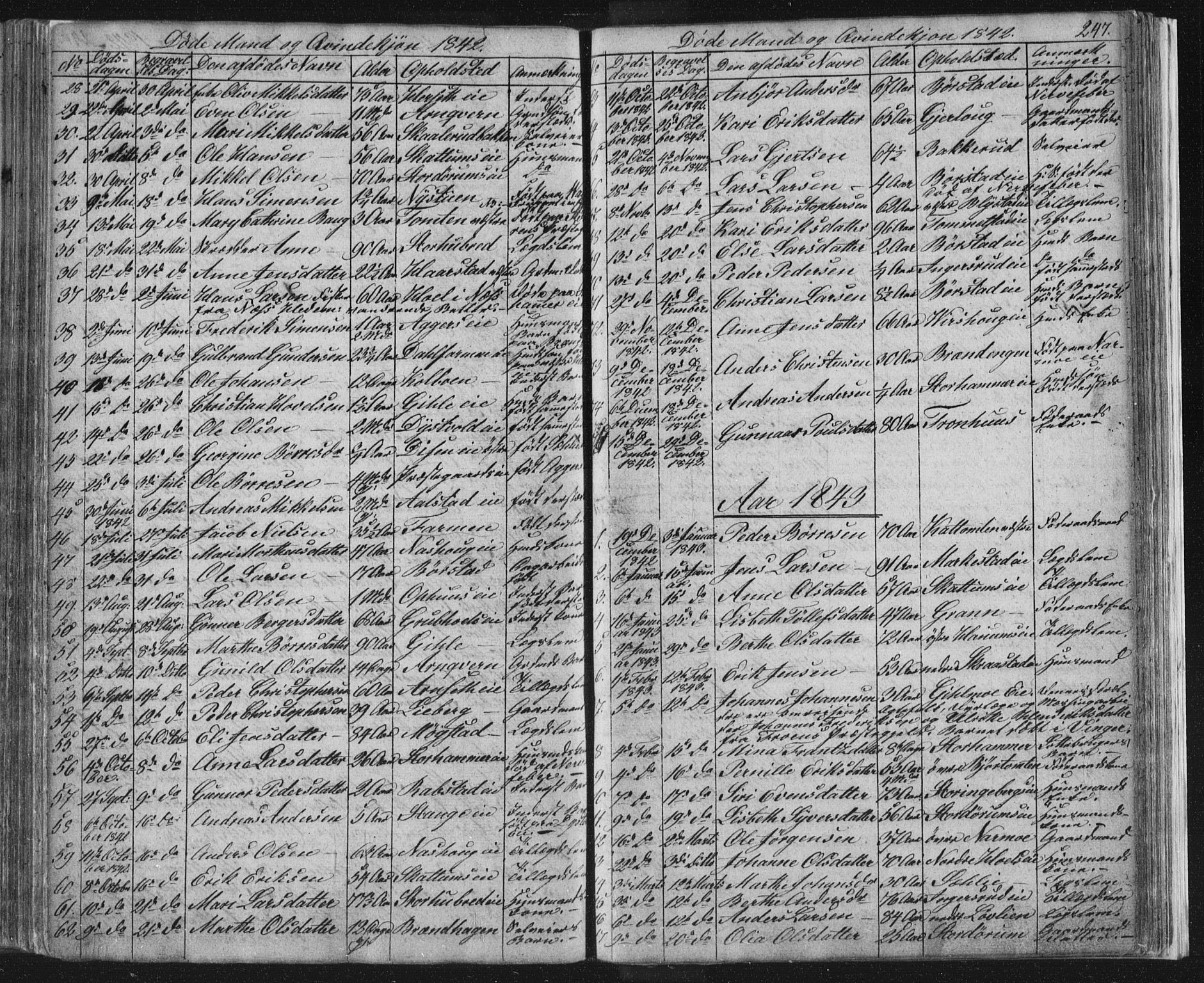 Vang prestekontor, Hedmark, SAH/PREST-008/H/Ha/Hab/L0008: Parish register (copy) no. 8, 1832-1854, p. 247