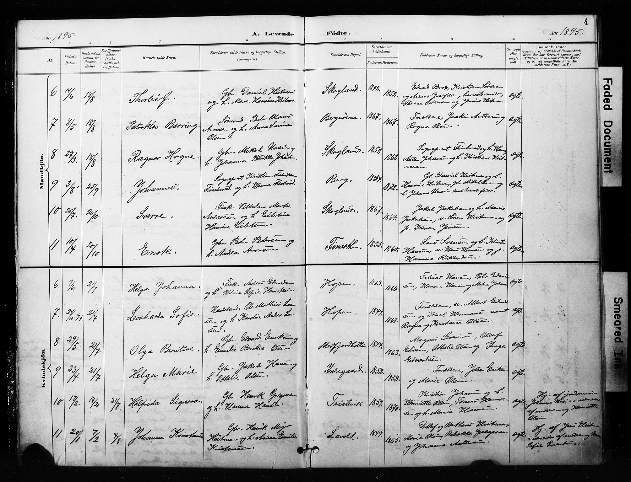 Berg sokneprestkontor, SATØ/S-1318/G/Ga/Gaa/L0005kirke: Parish register (official) no. 5, 1894-1905, p. 4