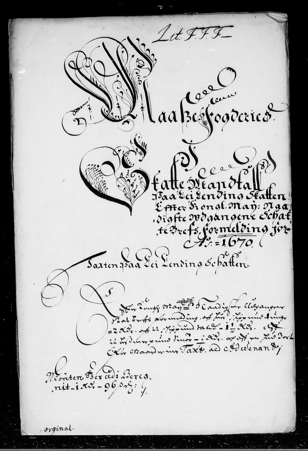 Rentekammeret inntil 1814, Reviderte regnskaper, Stiftamtstueregnskaper, Landkommissariatet på Akershus og Akershus stiftamt, AV/RA-EA-5869/R/Rb/L0071: Akershus stiftamt, 1670