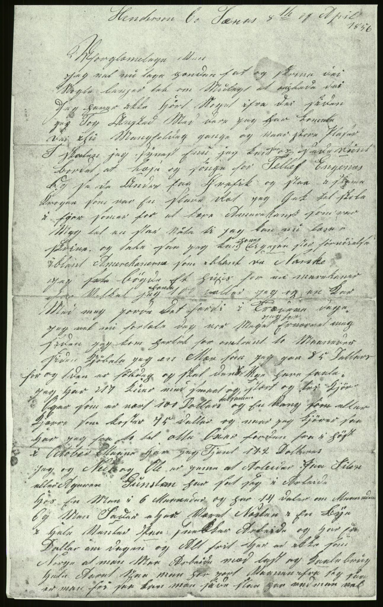 Samlinger til kildeutgivelse, Amerikabrevene, AV/RA-EA-4057/F/L0026: Innlån fra Aust-Agder: Aust-Agder-Arkivet - Erickson, 1838-1914, p. 83