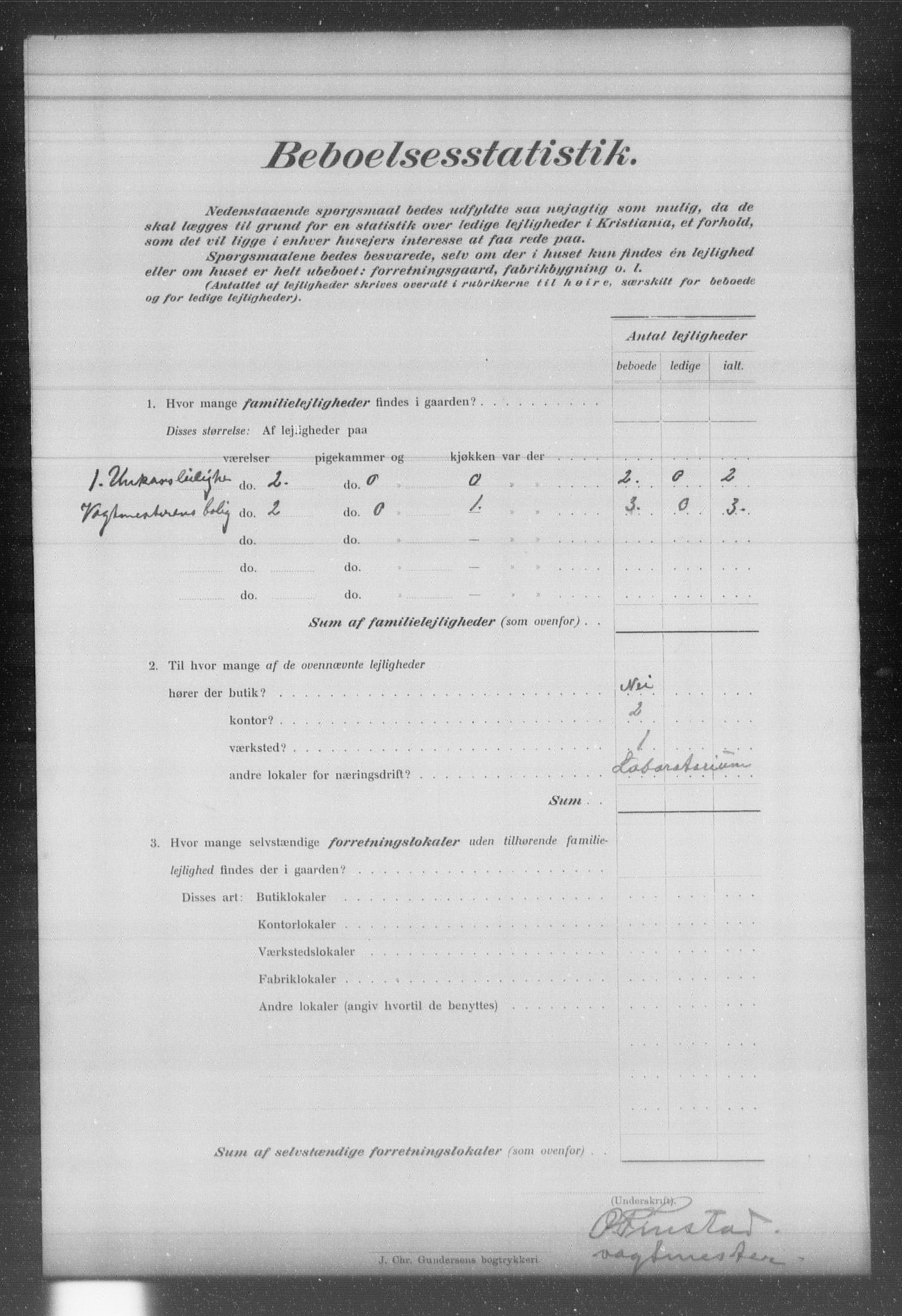 OBA, Municipal Census 1903 for Kristiania, 1903, p. 5476