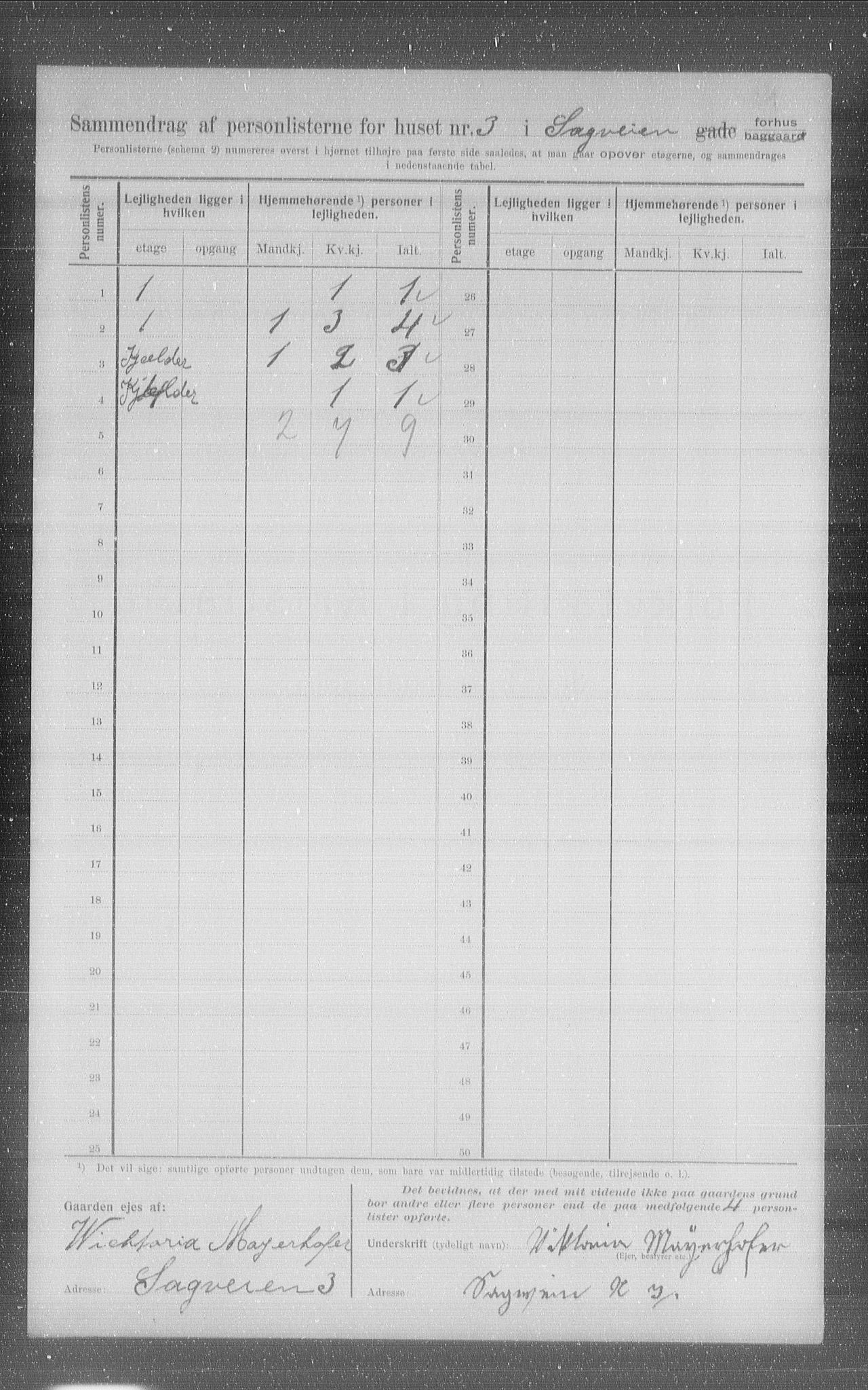 OBA, Municipal Census 1907 for Kristiania, 1907, p. 44173